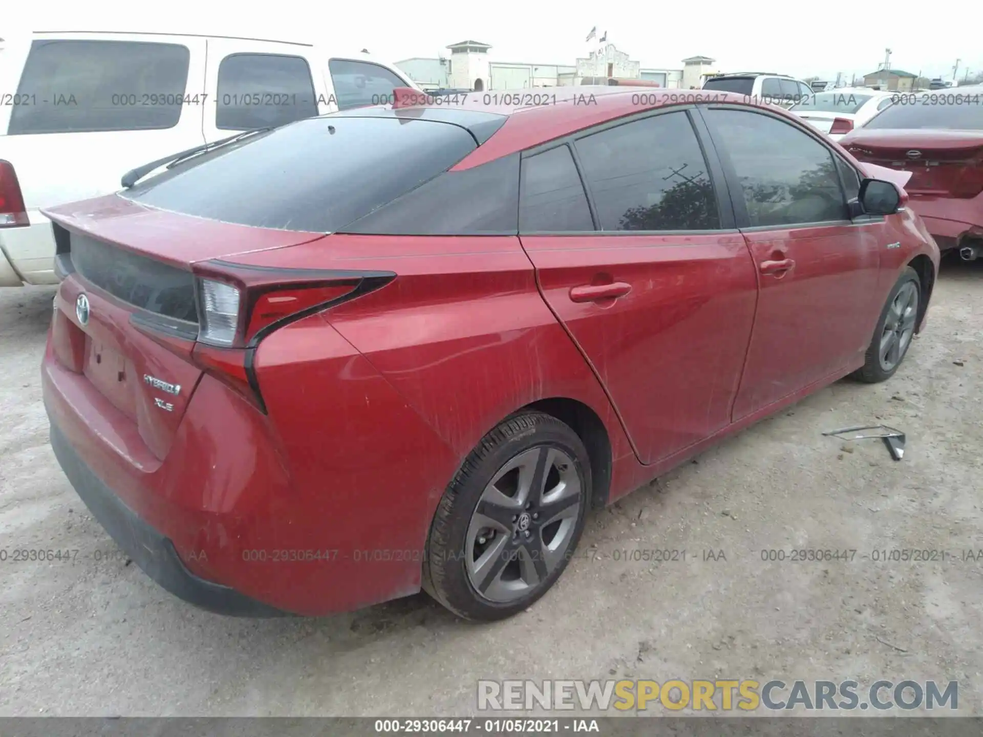 4 Photograph of a damaged car JTDKARFU5K3072138 TOYOTA PRIUS 2019