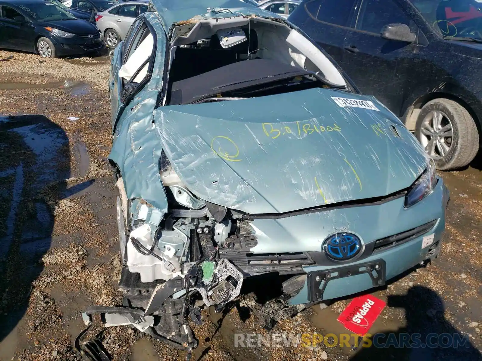 9 Фотография поврежденного автомобиля JTDKARFU5K3072754 TOYOTA PRIUS 2019