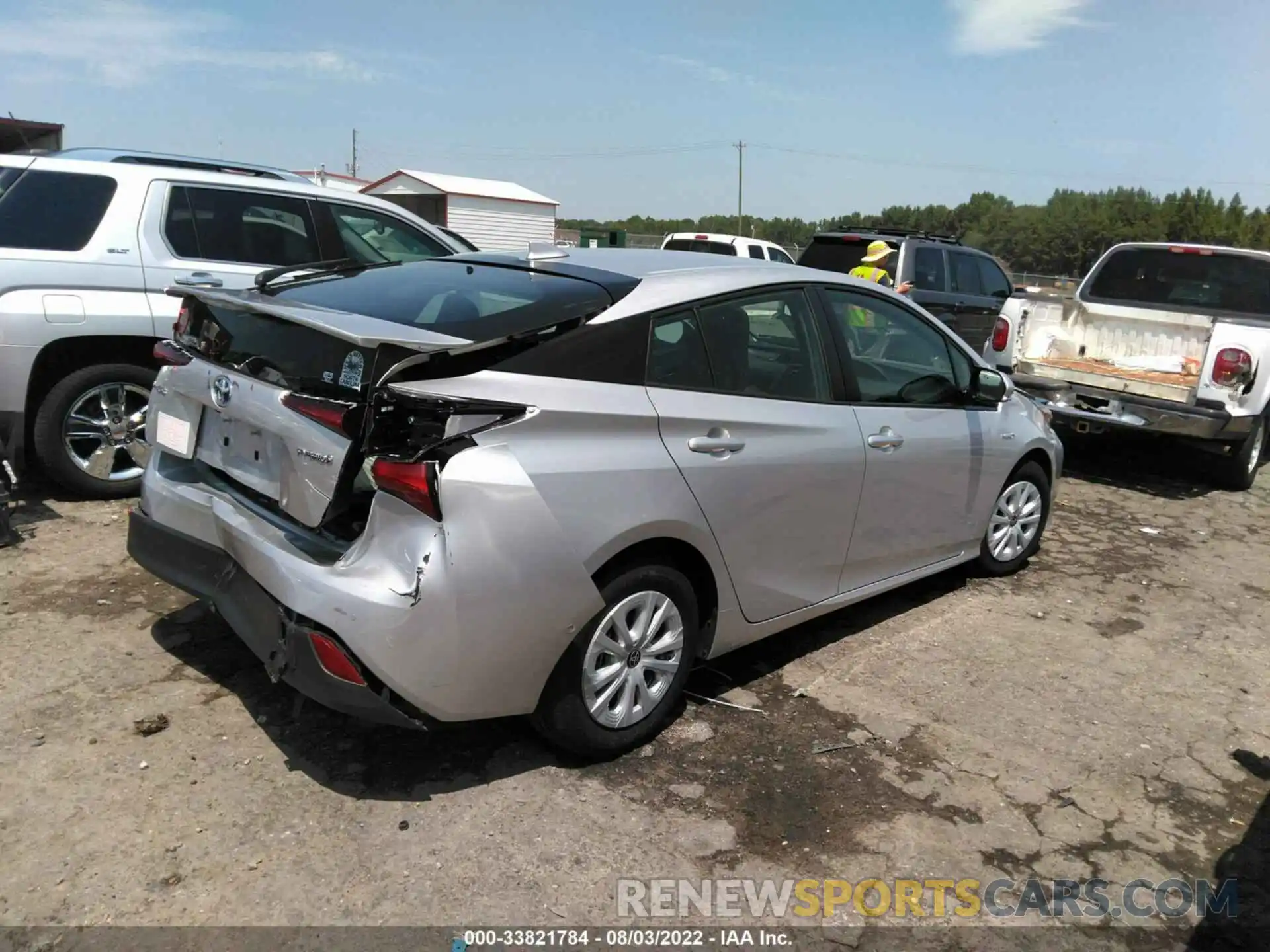 4 Photograph of a damaged car JTDKARFU5K3073466 TOYOTA PRIUS 2019