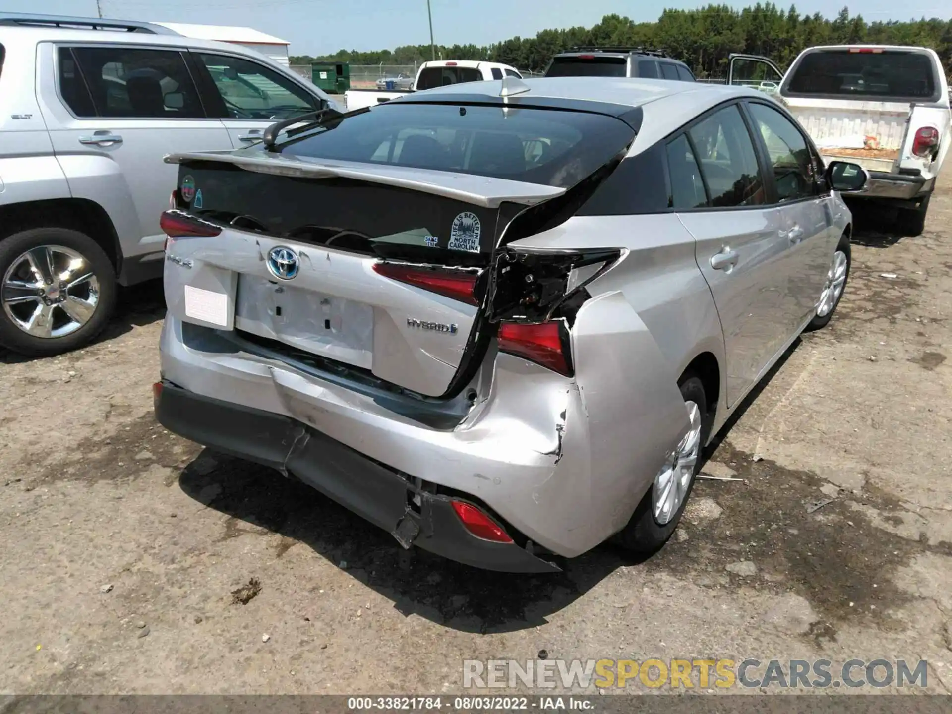 6 Photograph of a damaged car JTDKARFU5K3073466 TOYOTA PRIUS 2019