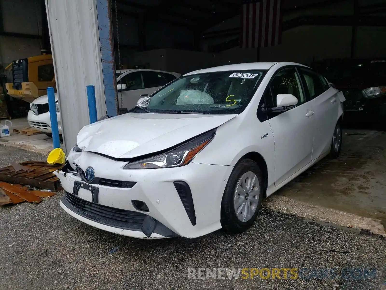 2 Photograph of a damaged car JTDKARFU5K3073712 TOYOTA PRIUS 2019