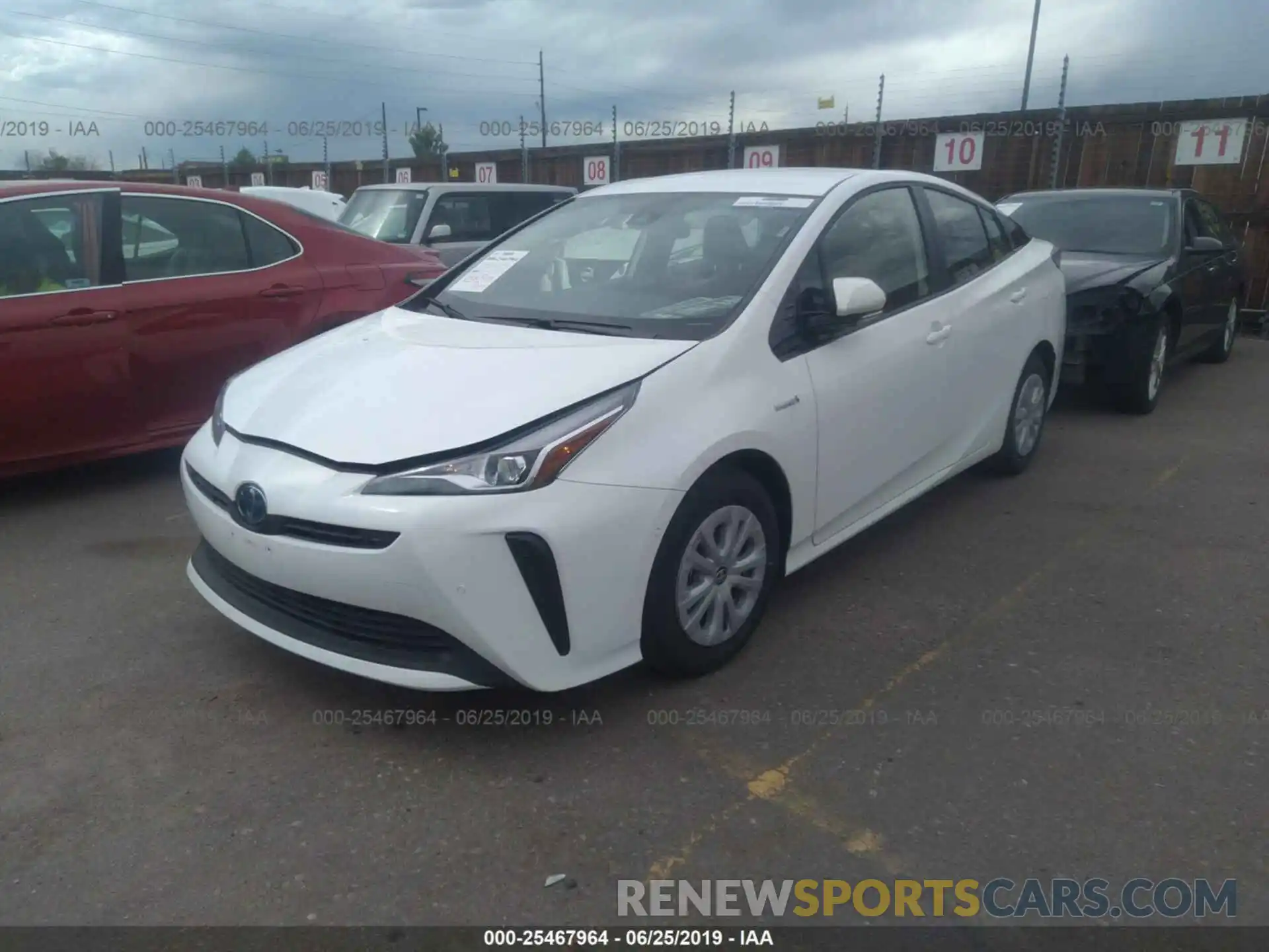 2 Photograph of a damaged car JTDKARFU5K3073886 TOYOTA PRIUS 2019