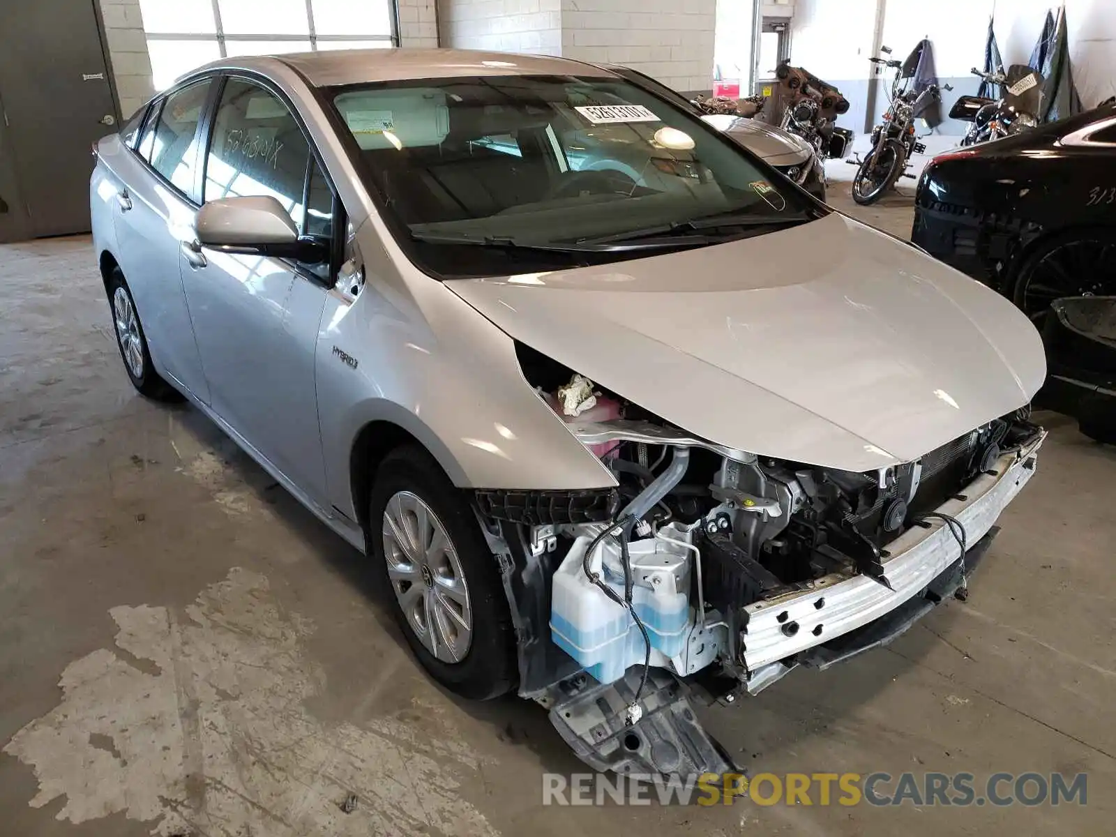 1 Photograph of a damaged car JTDKARFU5K3075301 TOYOTA PRIUS 2019