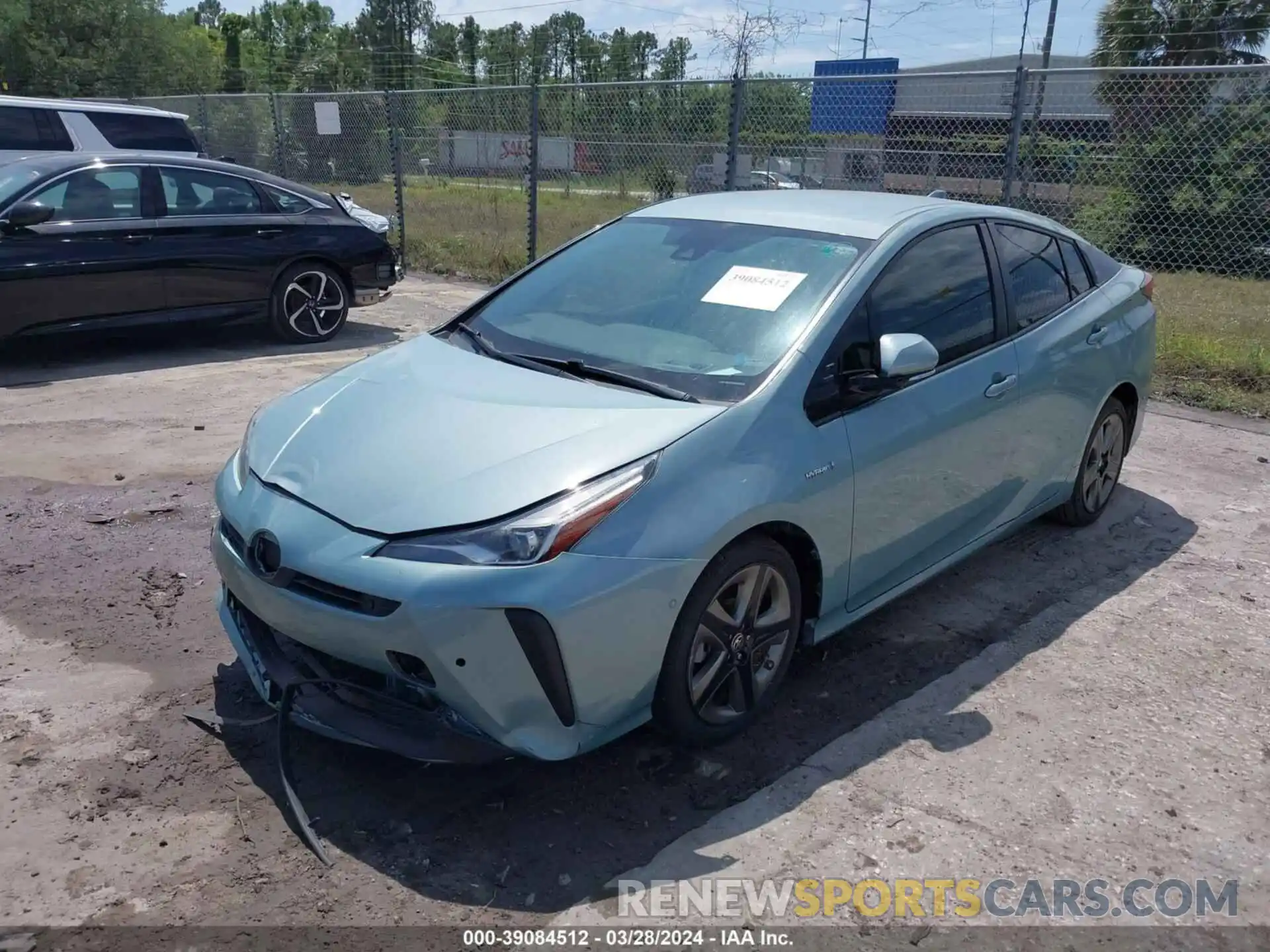 2 Photograph of a damaged car JTDKARFU5K3075654 TOYOTA PRIUS 2019