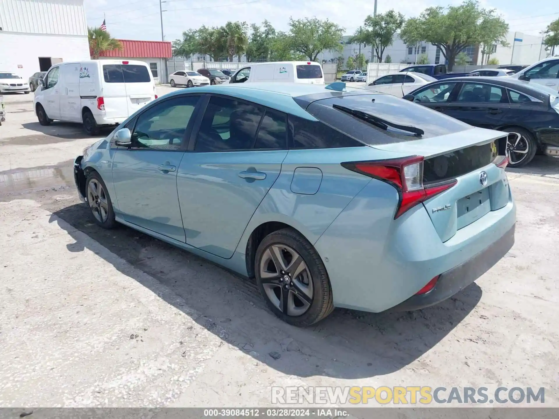 3 Photograph of a damaged car JTDKARFU5K3075654 TOYOTA PRIUS 2019