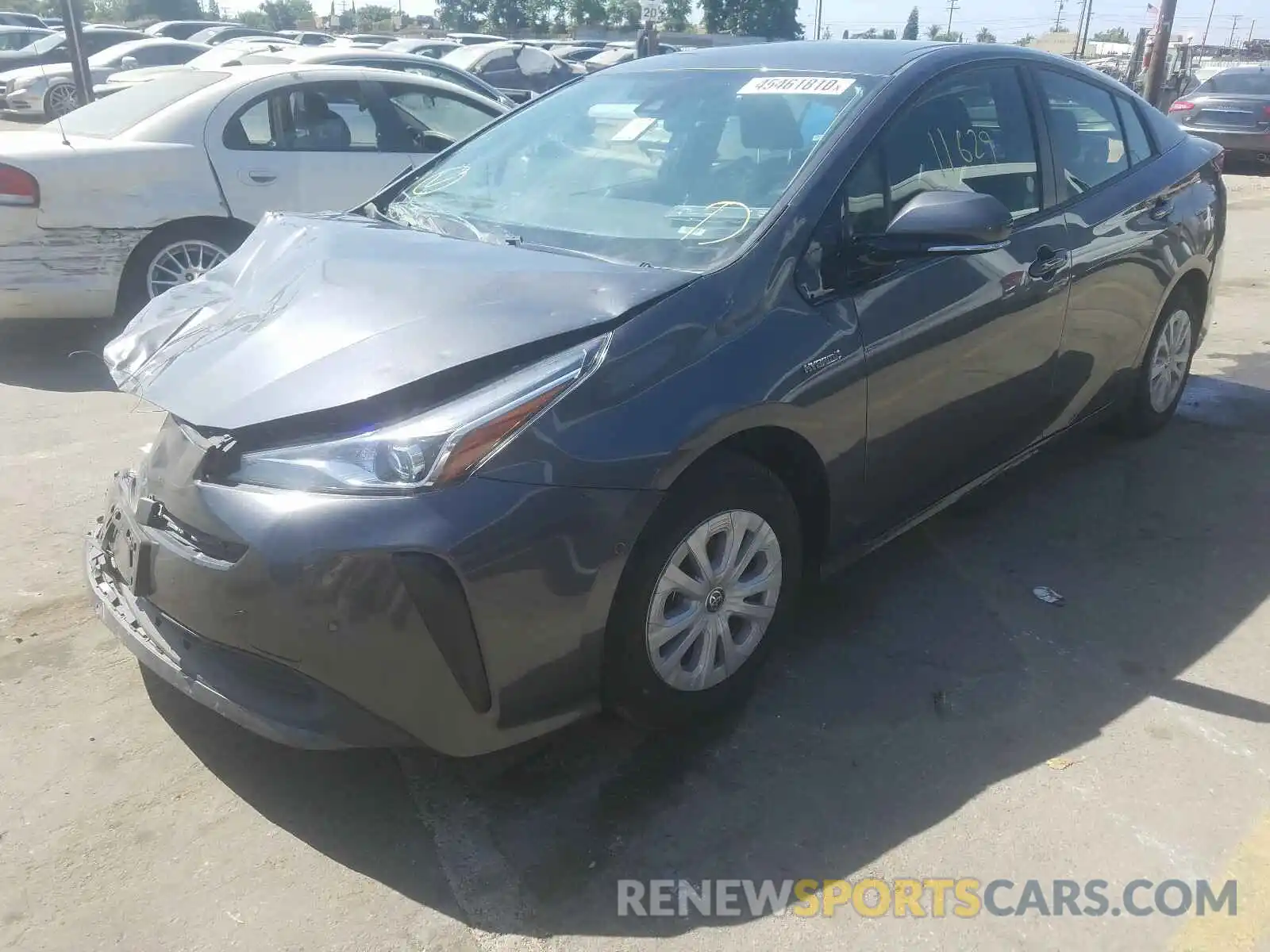 2 Photograph of a damaged car JTDKARFU5K3075685 TOYOTA PRIUS 2019