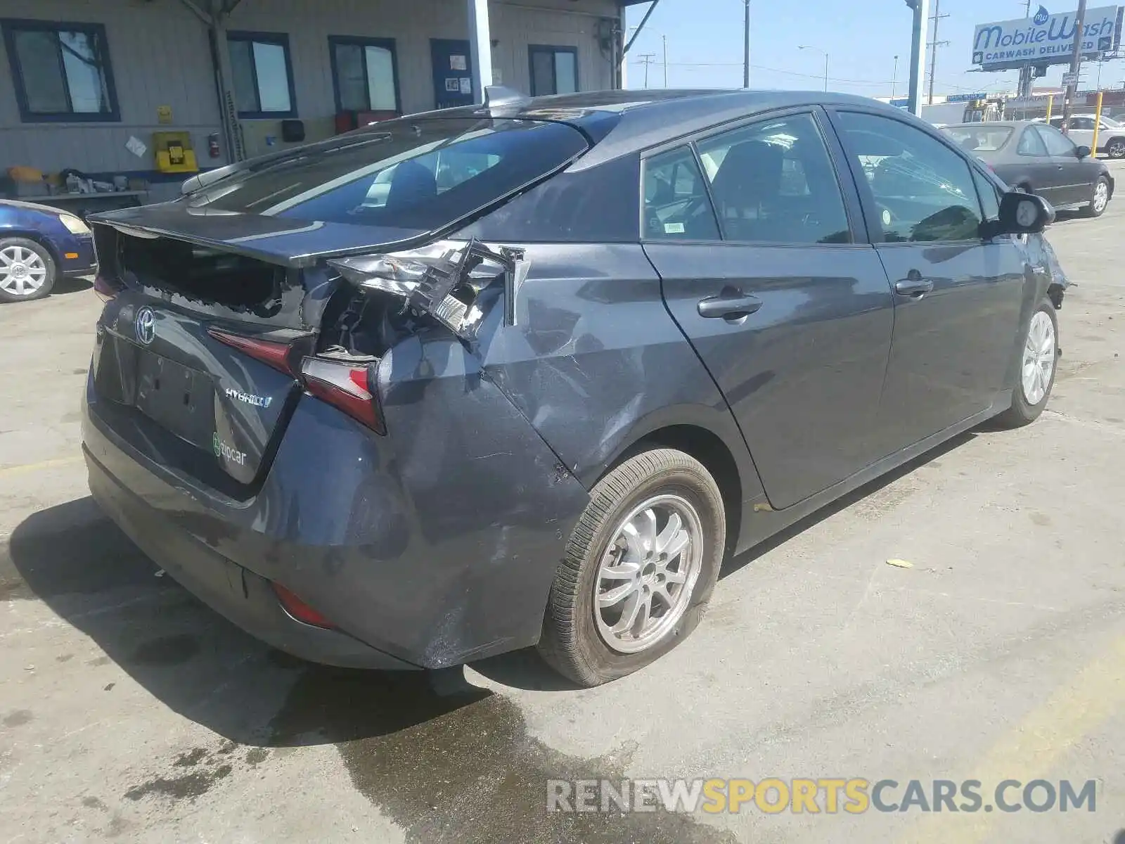 4 Photograph of a damaged car JTDKARFU5K3075685 TOYOTA PRIUS 2019