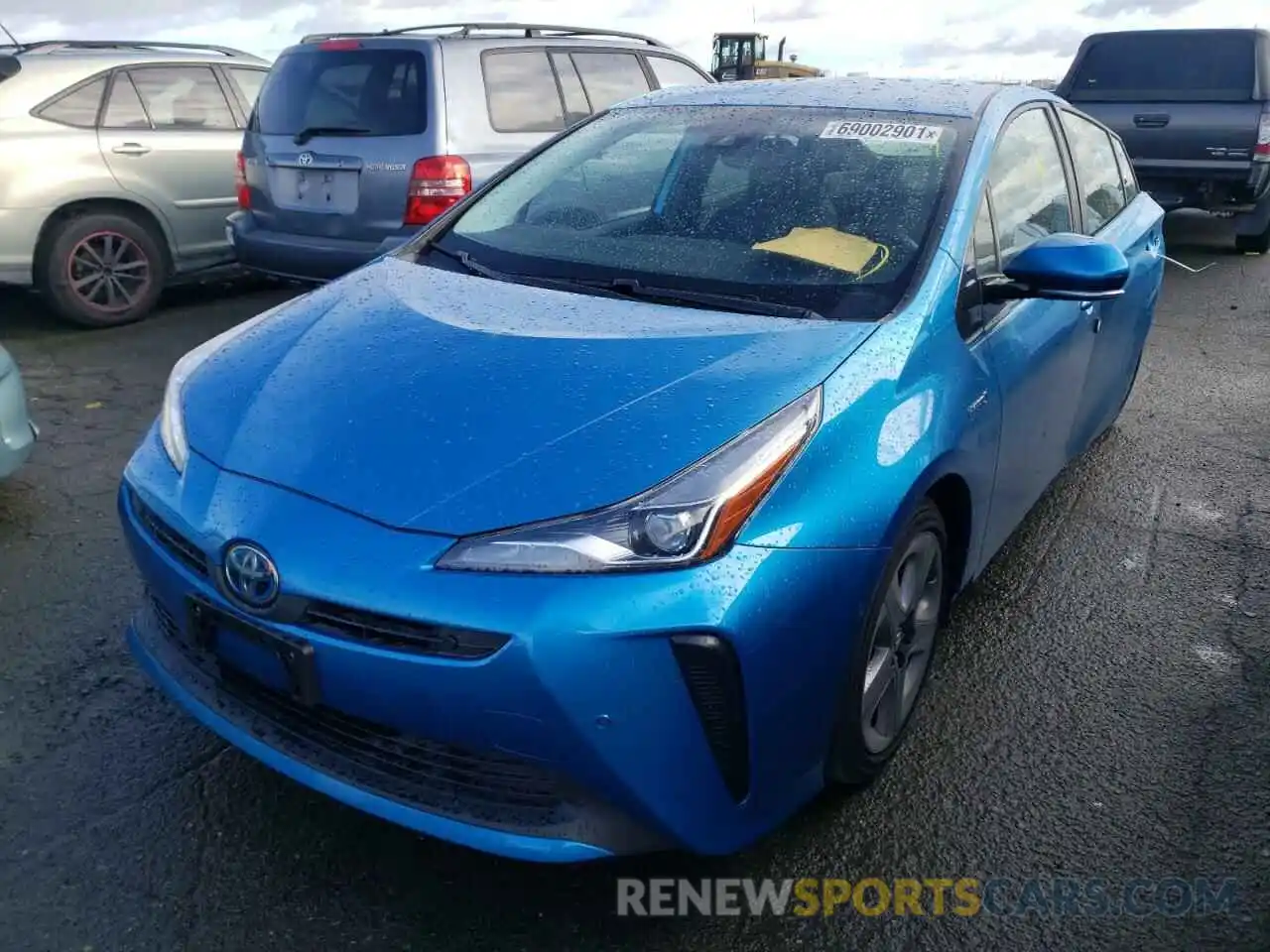 2 Photograph of a damaged car JTDKARFU5K3076061 TOYOTA PRIUS 2019