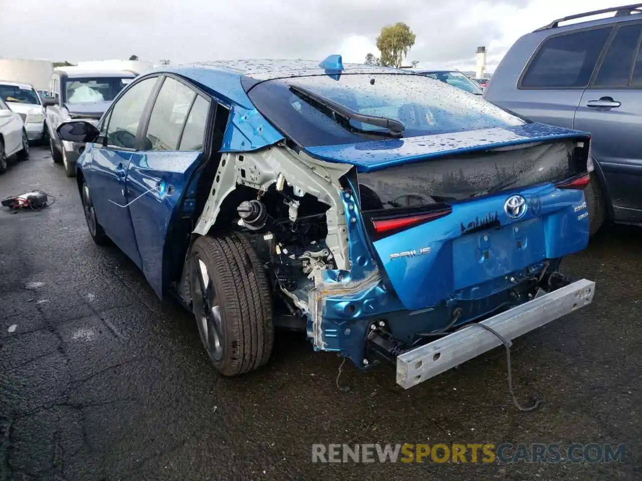 3 Photograph of a damaged car JTDKARFU5K3076061 TOYOTA PRIUS 2019