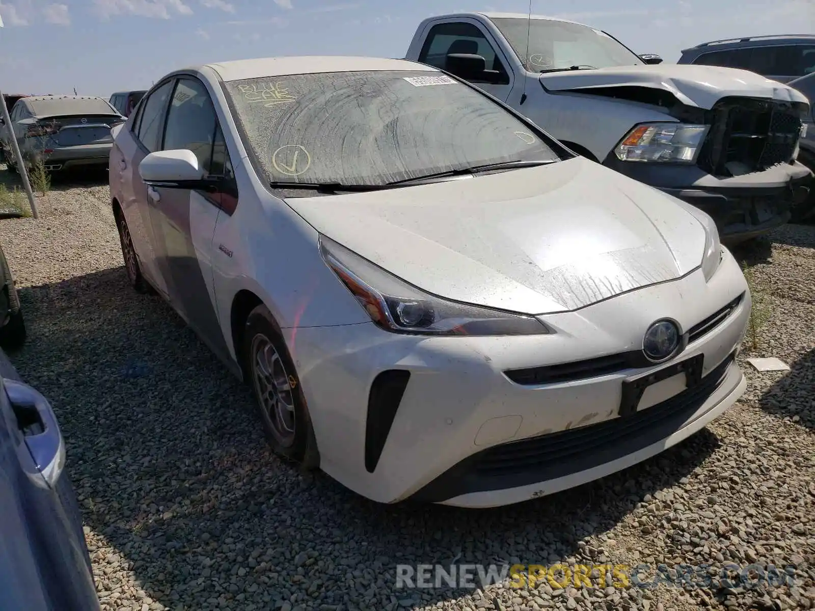 1 Photograph of a damaged car JTDKARFU5K3077114 TOYOTA PRIUS 2019