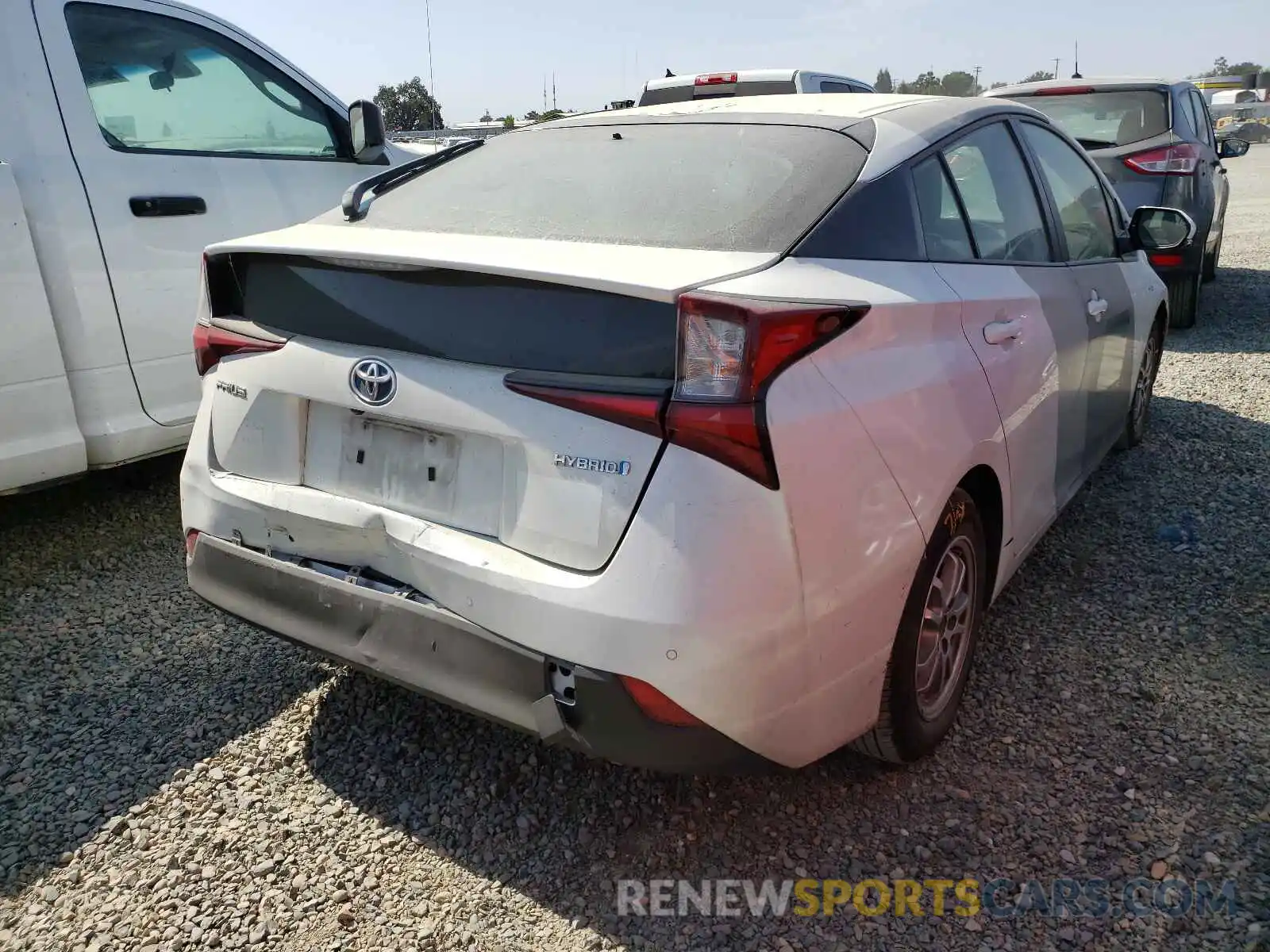 4 Photograph of a damaged car JTDKARFU5K3077114 TOYOTA PRIUS 2019