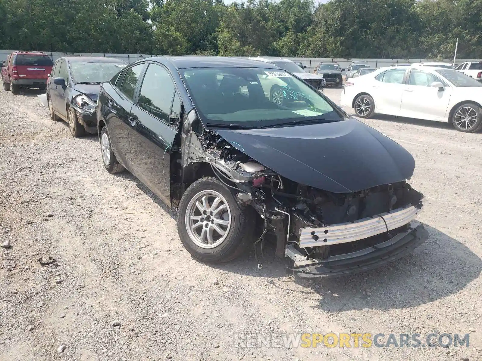 1 Photograph of a damaged car JTDKARFU5K3077520 TOYOTA PRIUS 2019