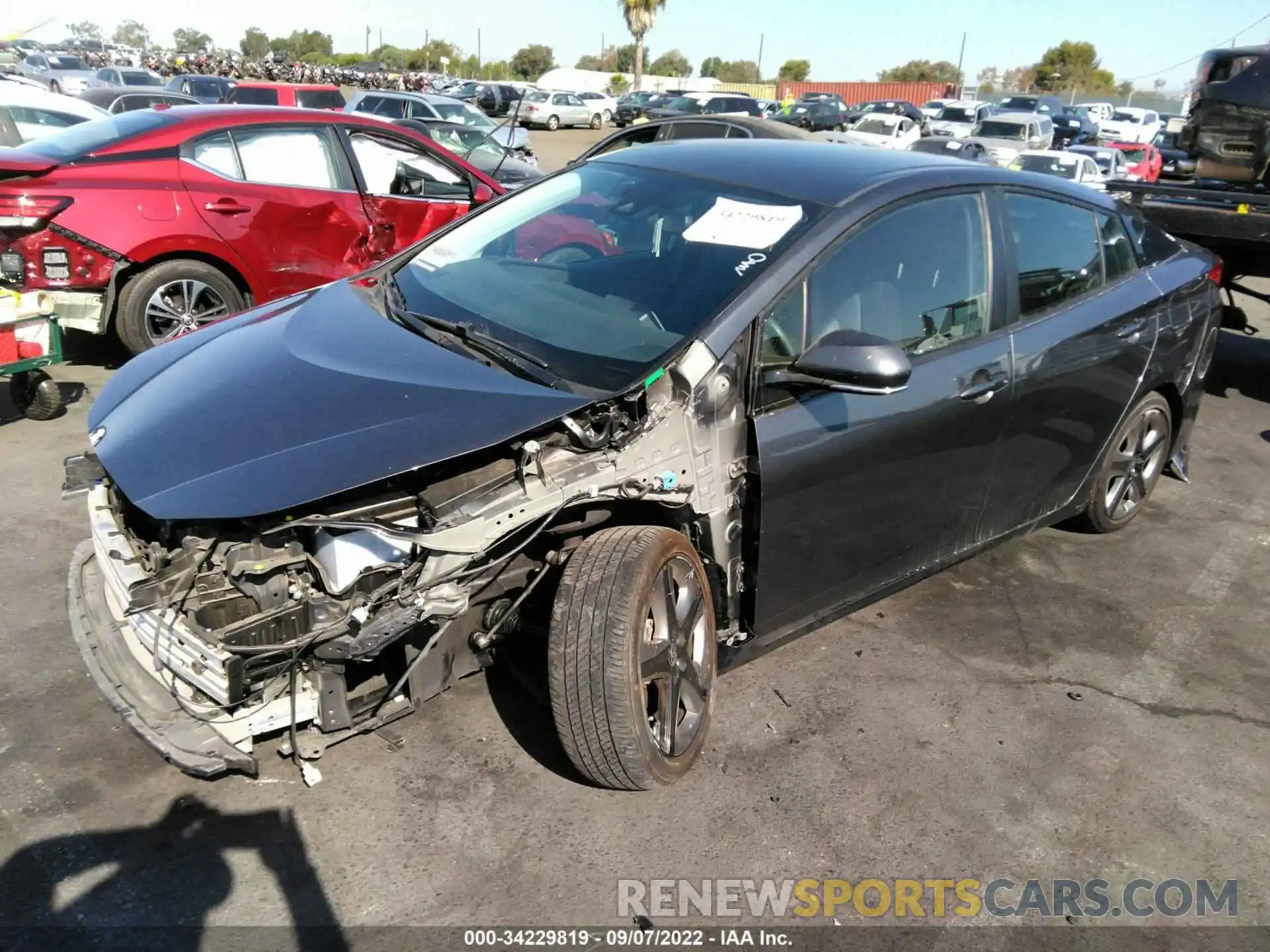 2 Photograph of a damaged car JTDKARFU5K3077548 TOYOTA PRIUS 2019