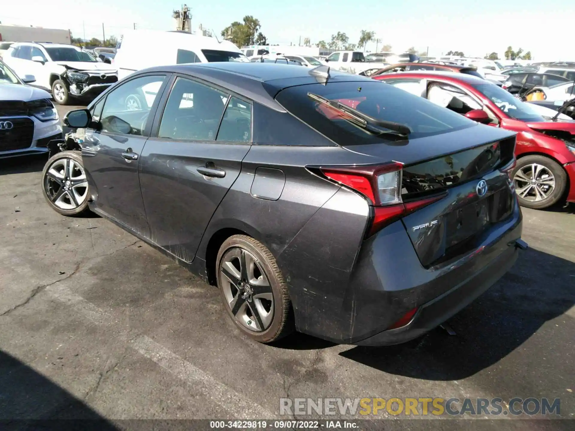 3 Photograph of a damaged car JTDKARFU5K3077548 TOYOTA PRIUS 2019