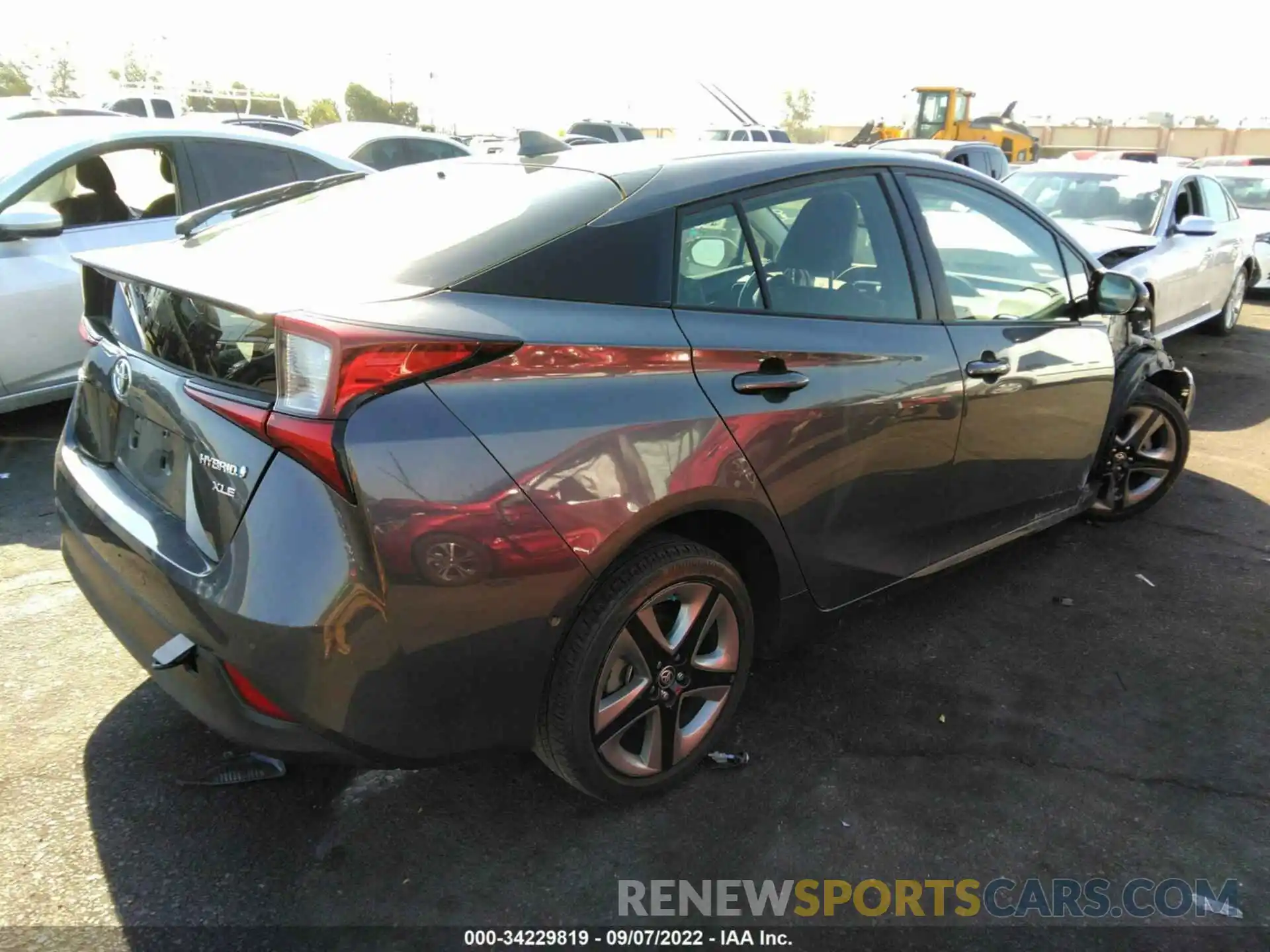 4 Photograph of a damaged car JTDKARFU5K3077548 TOYOTA PRIUS 2019