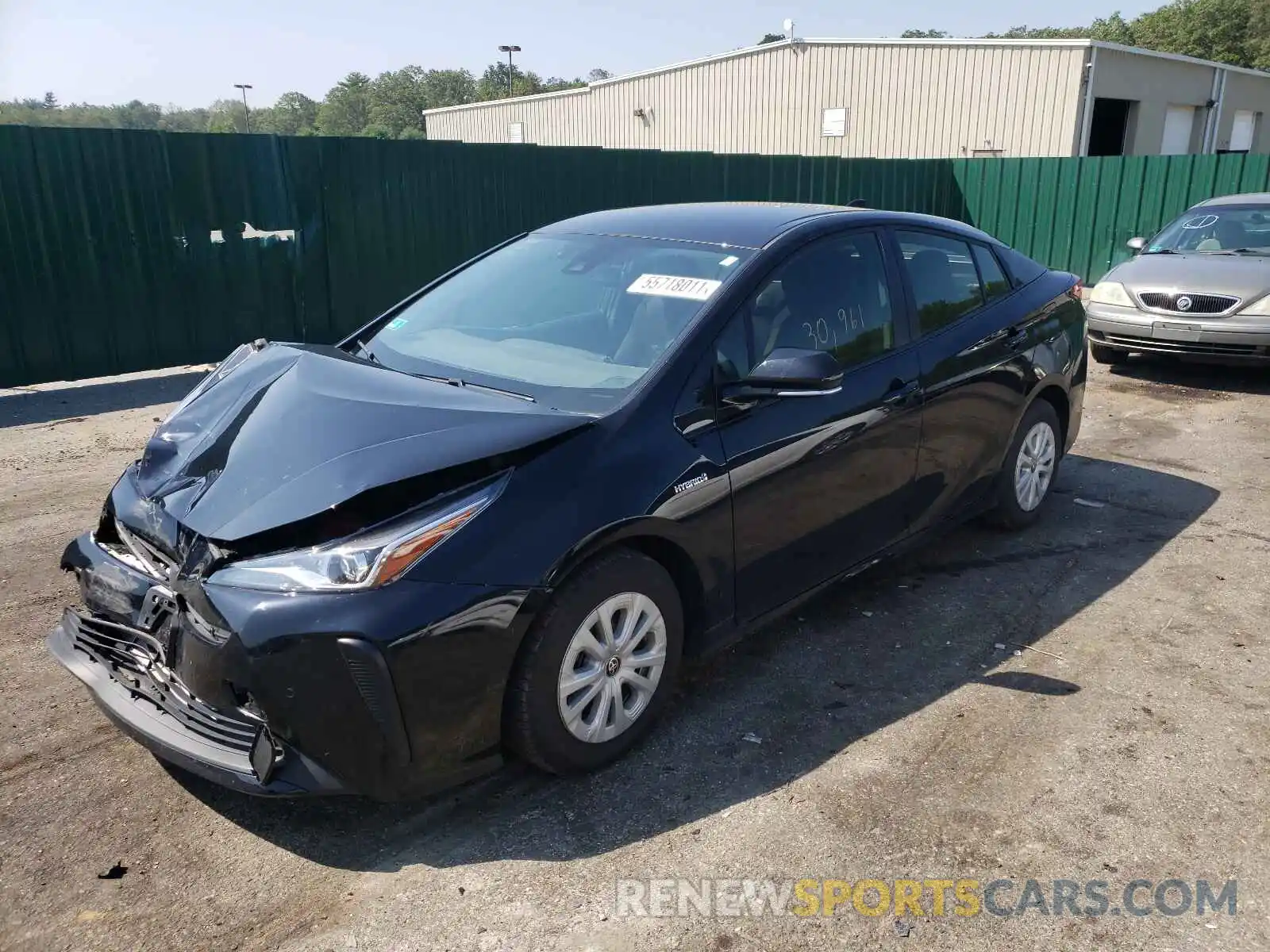 2 Photograph of a damaged car JTDKARFU5K3078506 TOYOTA PRIUS 2019