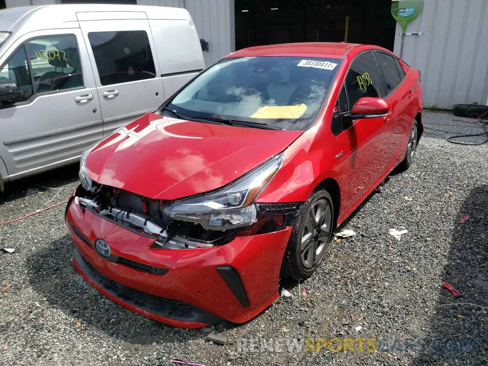 2 Photograph of a damaged car JTDKARFU5K3078828 TOYOTA PRIUS 2019
