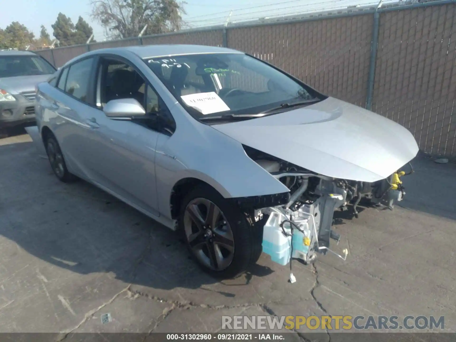 1 Photograph of a damaged car JTDKARFU5K3079722 TOYOTA PRIUS 2019