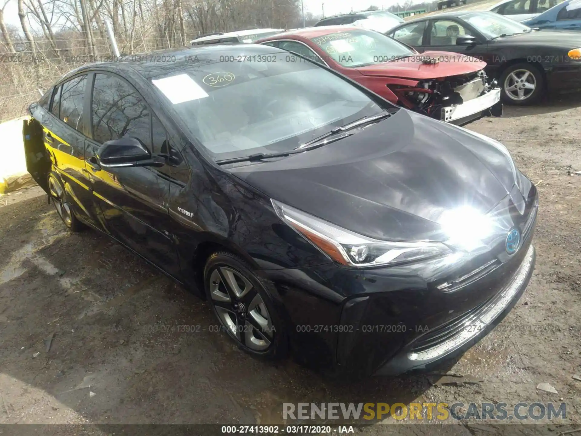 1 Photograph of a damaged car JTDKARFU5K3079896 TOYOTA PRIUS 2019