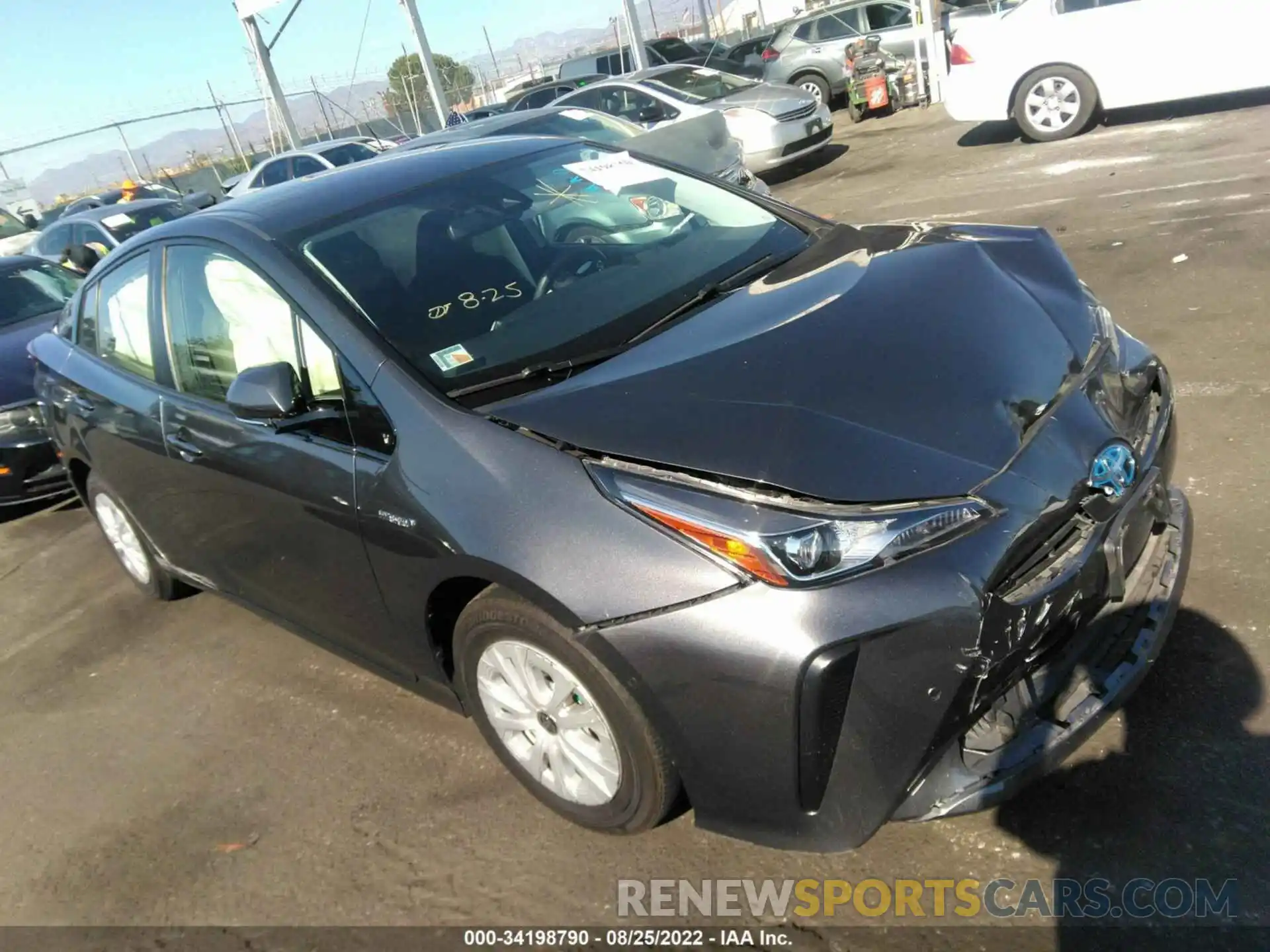 1 Photograph of a damaged car JTDKARFU5K3080286 TOYOTA PRIUS 2019