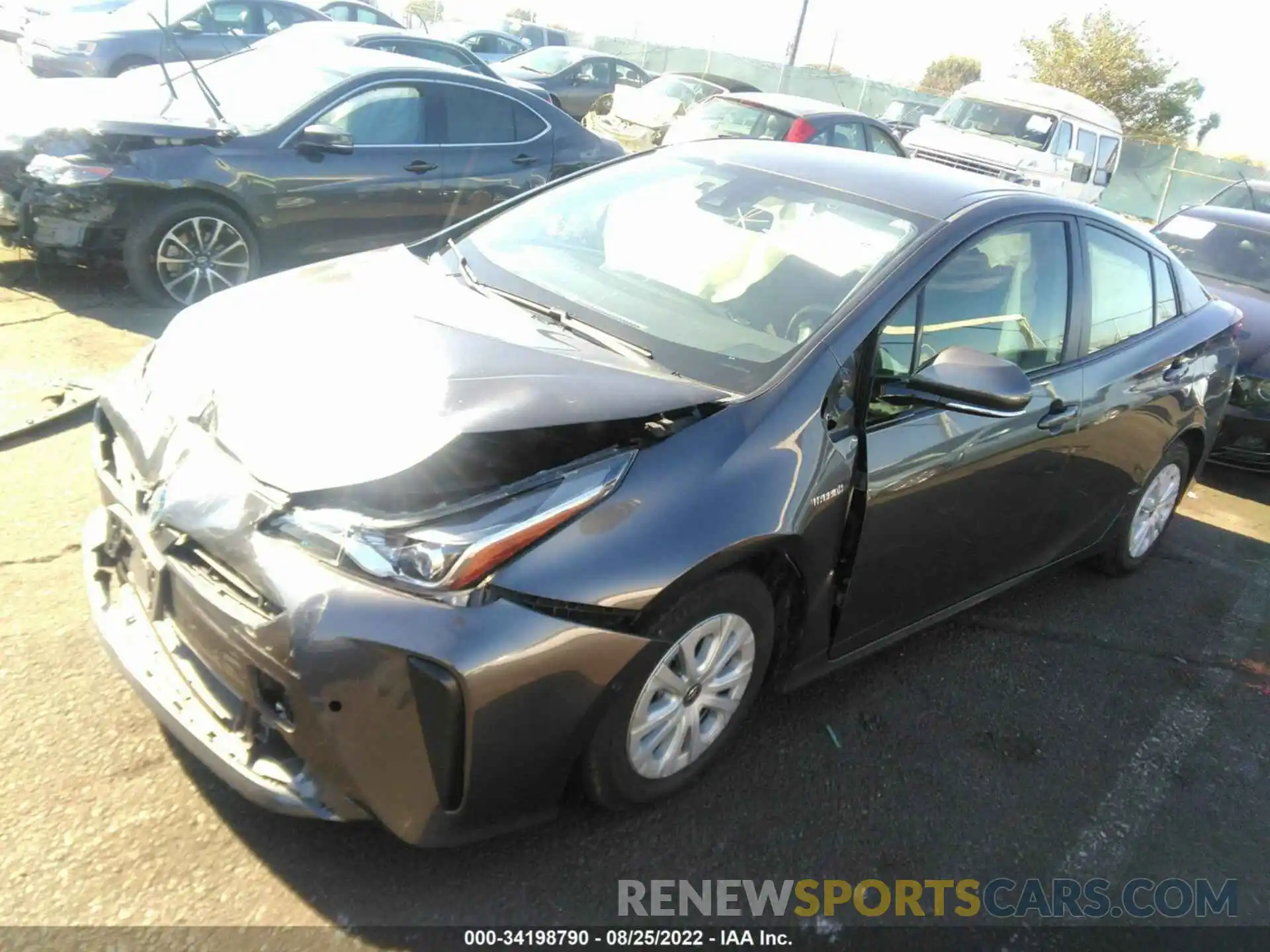 2 Photograph of a damaged car JTDKARFU5K3080286 TOYOTA PRIUS 2019