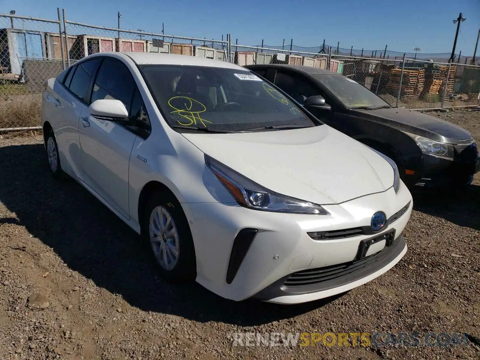 1 Photograph of a damaged car JTDKARFU5K3082555 TOYOTA PRIUS 2019