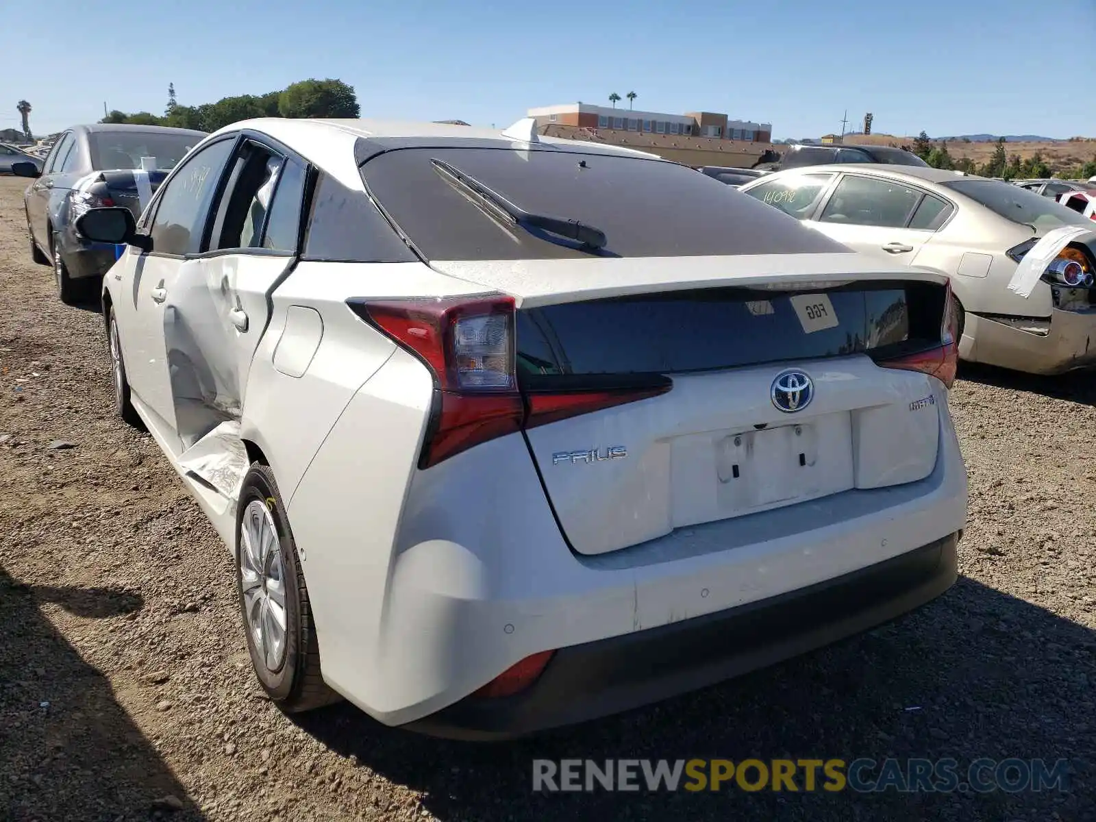 3 Photograph of a damaged car JTDKARFU5K3082555 TOYOTA PRIUS 2019