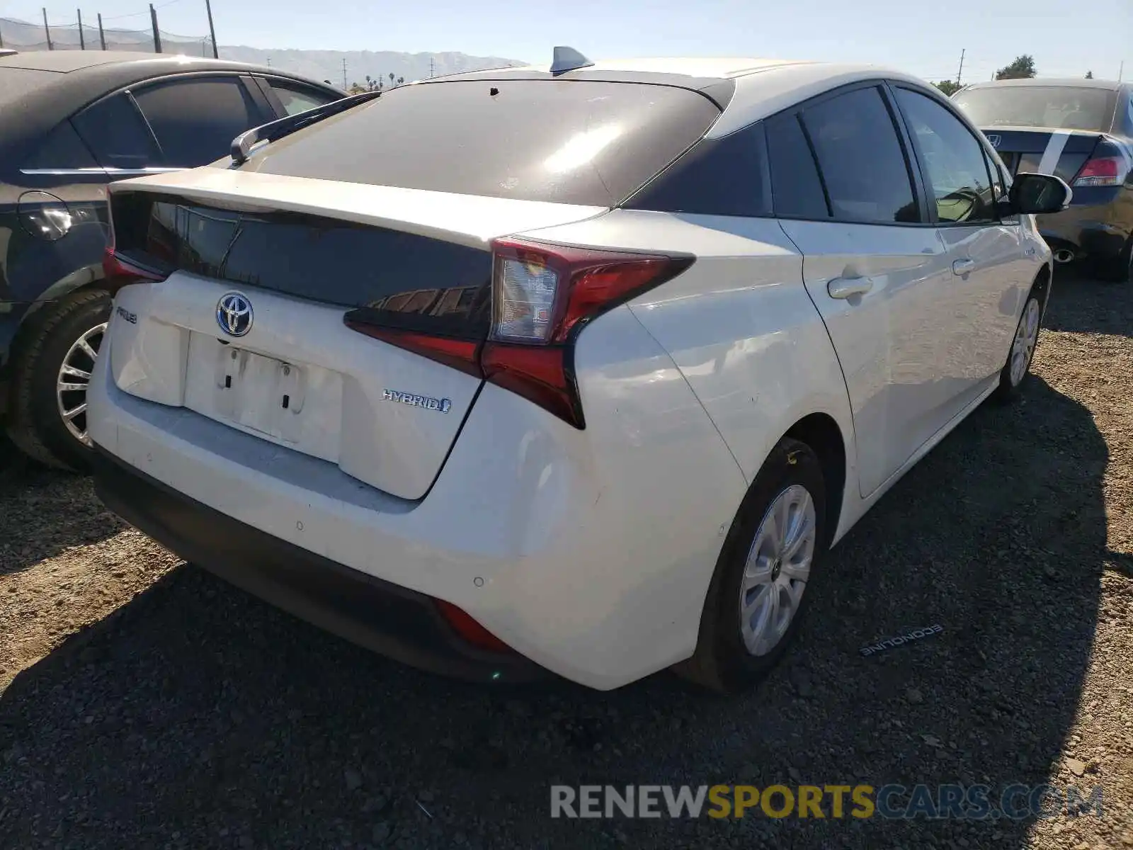 4 Photograph of a damaged car JTDKARFU5K3082555 TOYOTA PRIUS 2019