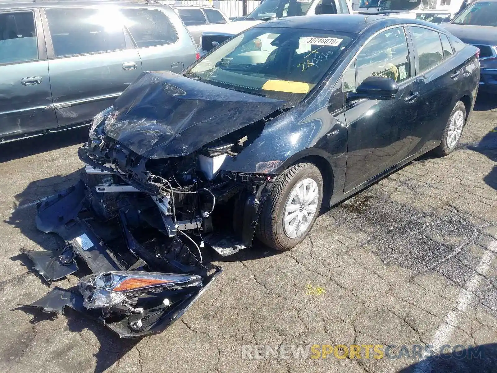 2 Photograph of a damaged car JTDKARFU5K3082636 TOYOTA PRIUS 2019