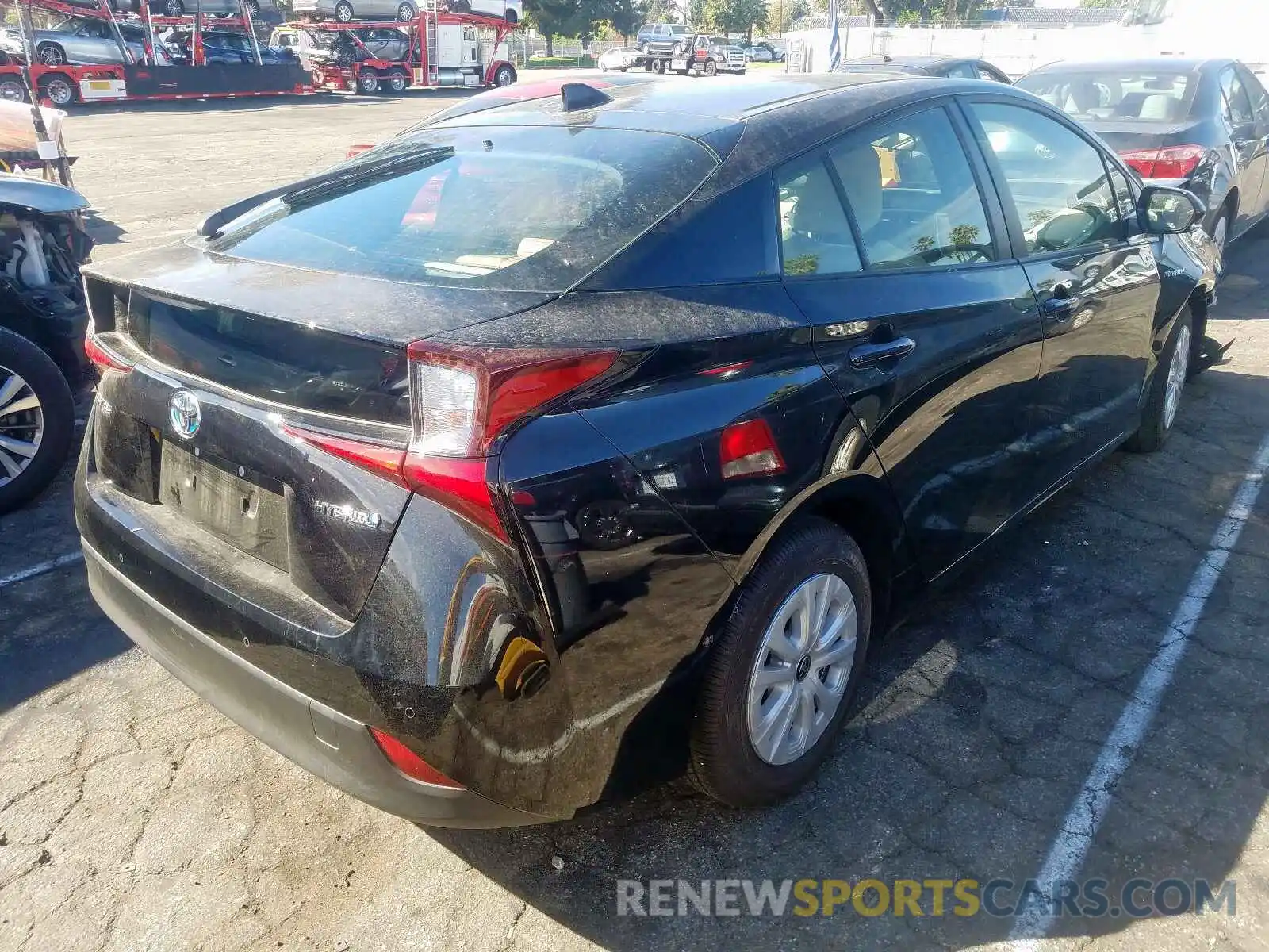 4 Photograph of a damaged car JTDKARFU5K3082636 TOYOTA PRIUS 2019