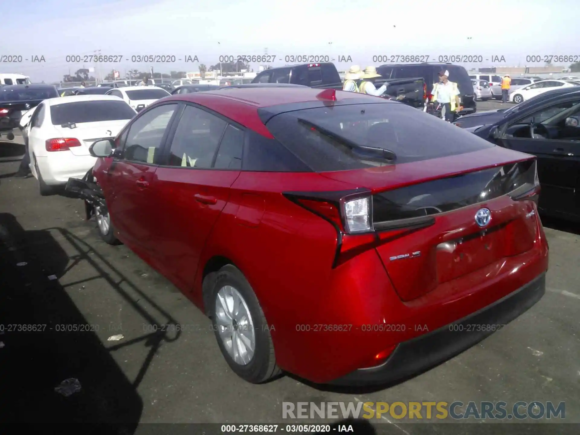 3 Фотография поврежденного автомобиля JTDKARFU5K3082667 TOYOTA PRIUS 2019