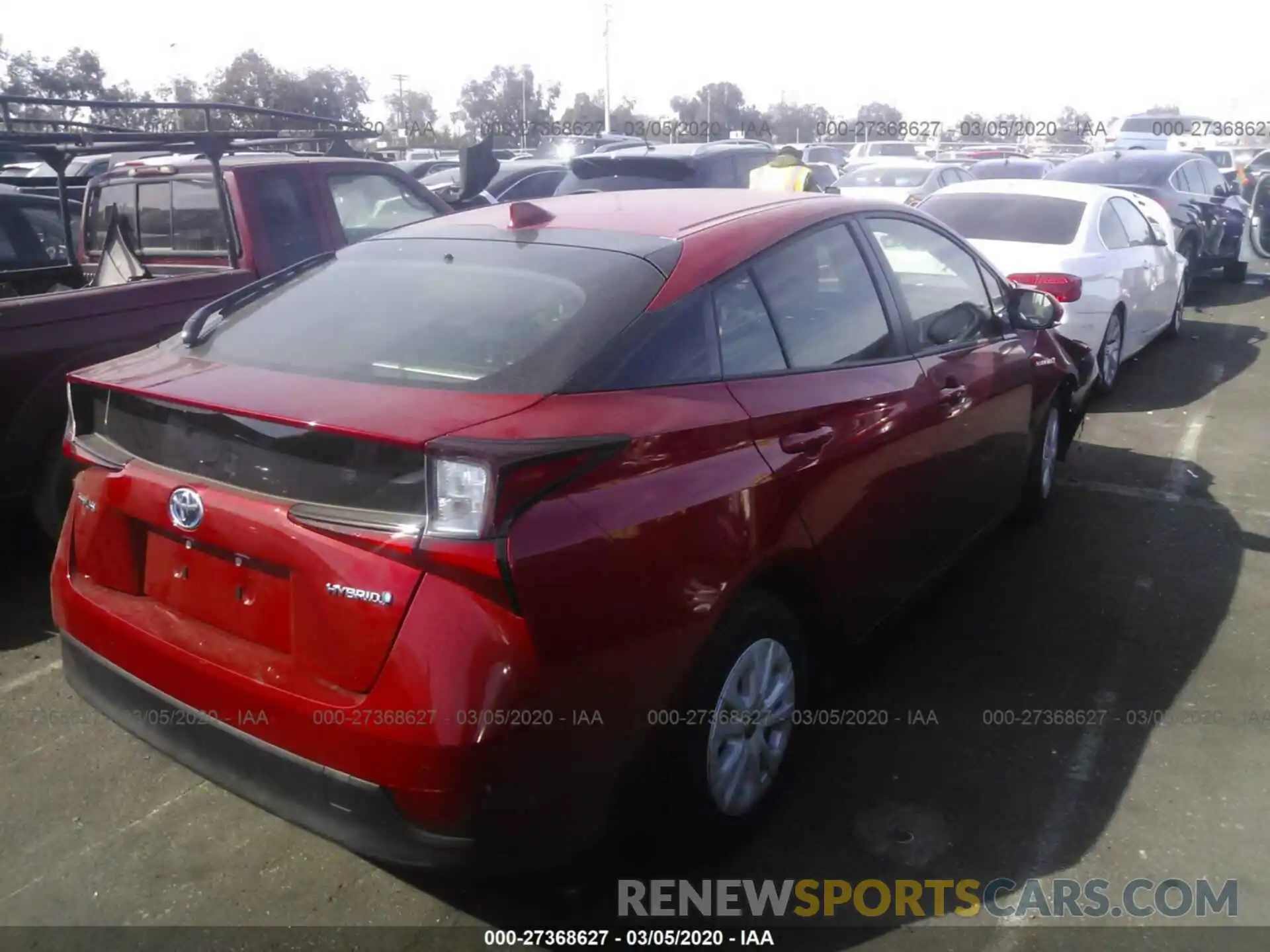 4 Photograph of a damaged car JTDKARFU5K3082667 TOYOTA PRIUS 2019