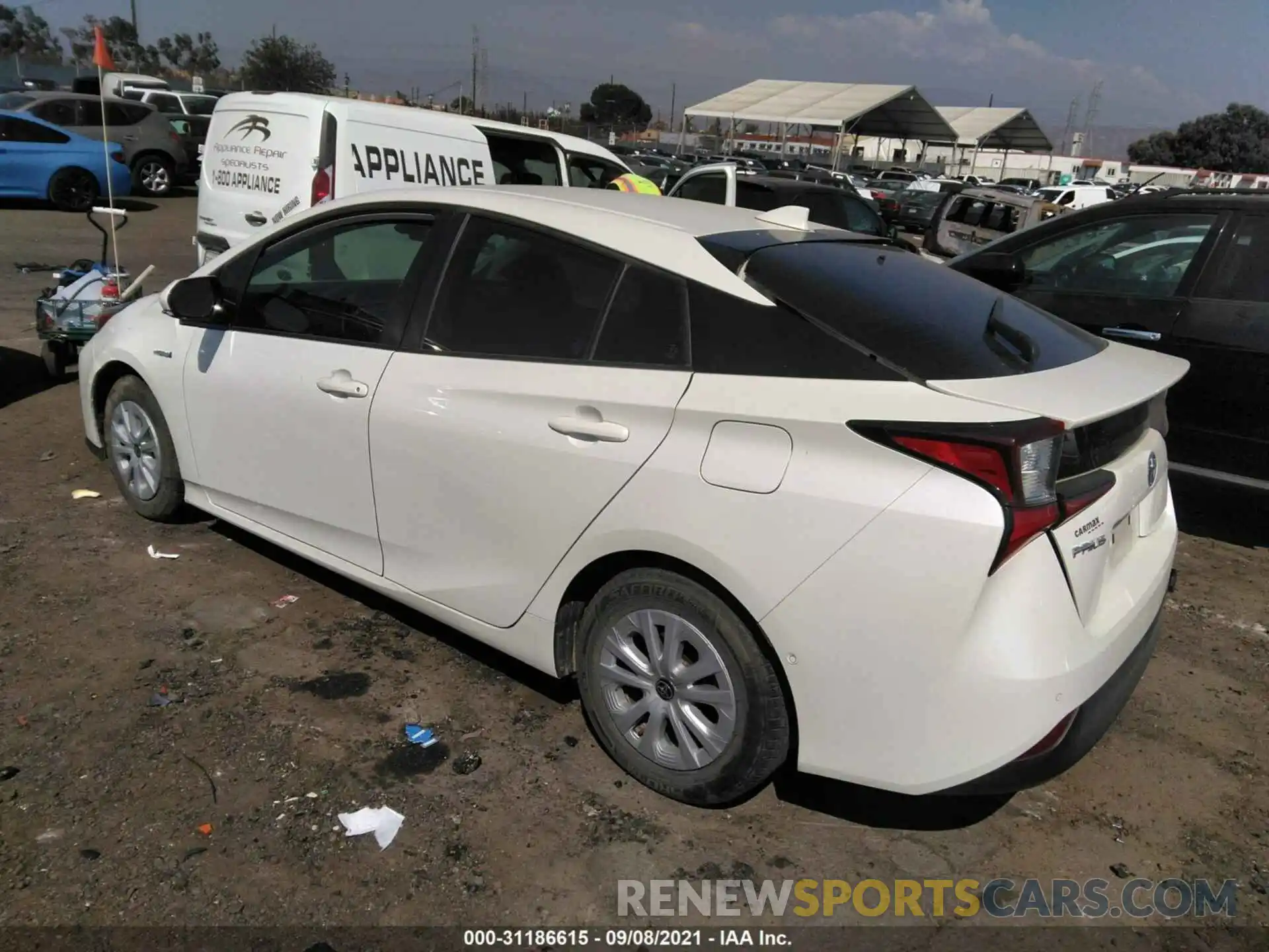 3 Photograph of a damaged car JTDKARFU5K3083009 TOYOTA PRIUS 2019