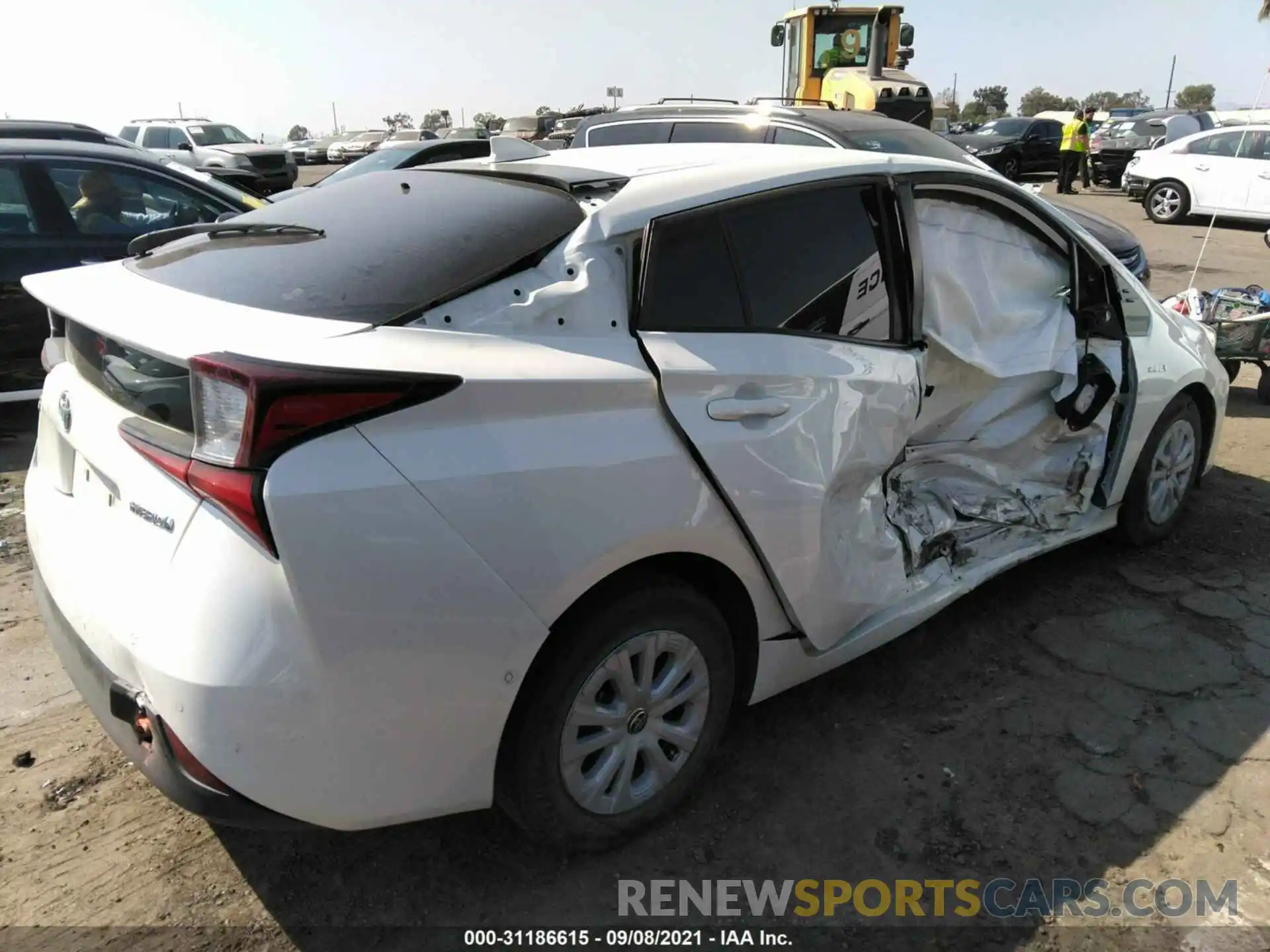 4 Photograph of a damaged car JTDKARFU5K3083009 TOYOTA PRIUS 2019