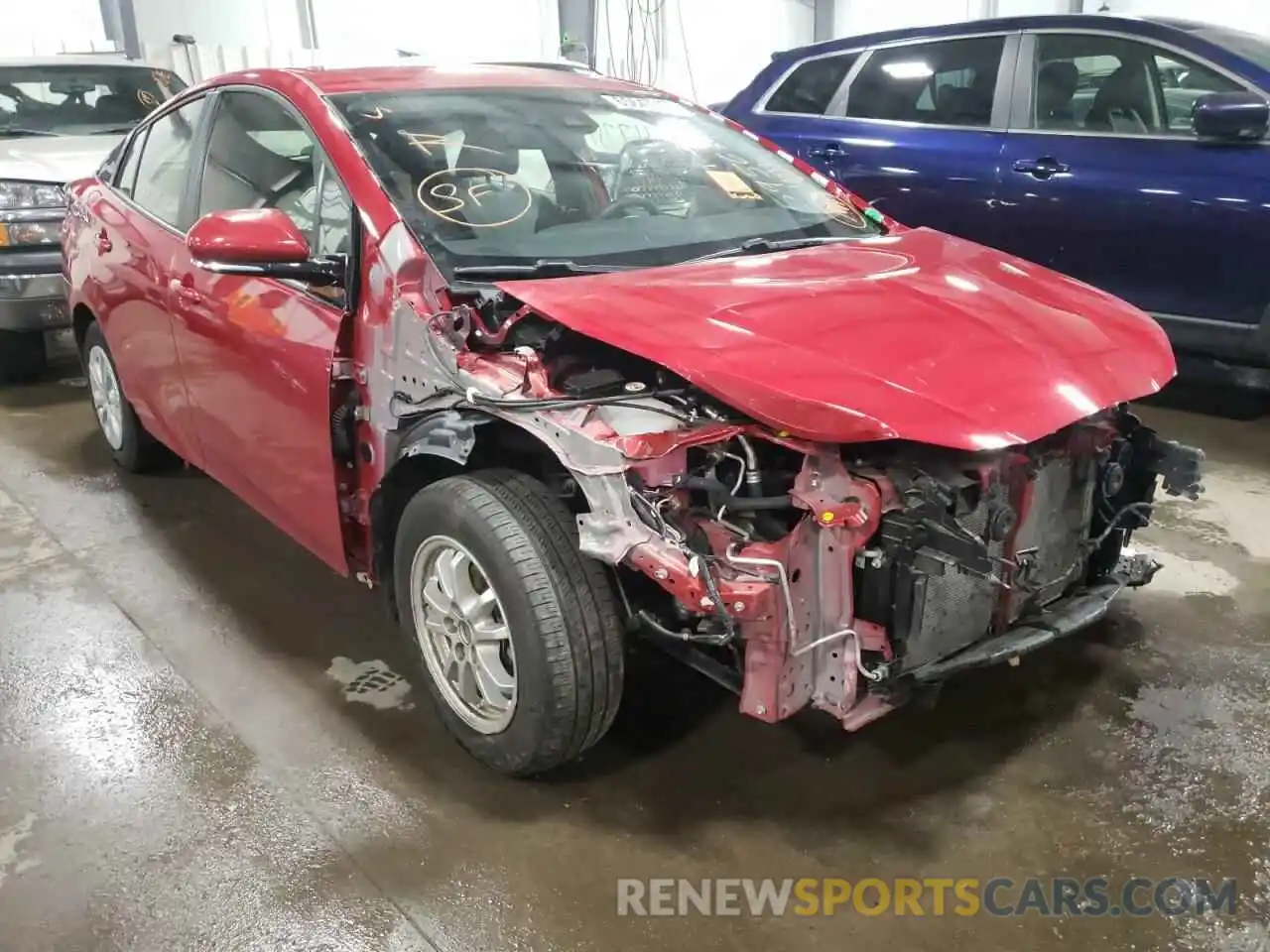 1 Photograph of a damaged car JTDKARFU5K3083981 TOYOTA PRIUS 2019