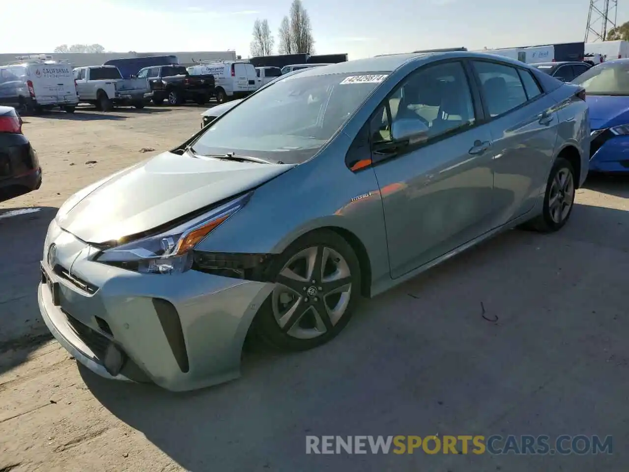 1 Photograph of a damaged car JTDKARFU5K3084337 TOYOTA PRIUS 2019