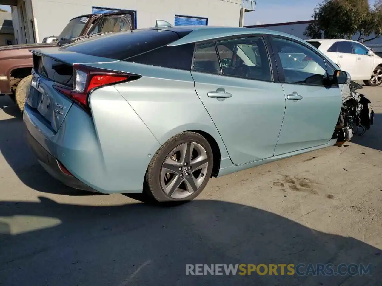 3 Photograph of a damaged car JTDKARFU5K3084337 TOYOTA PRIUS 2019