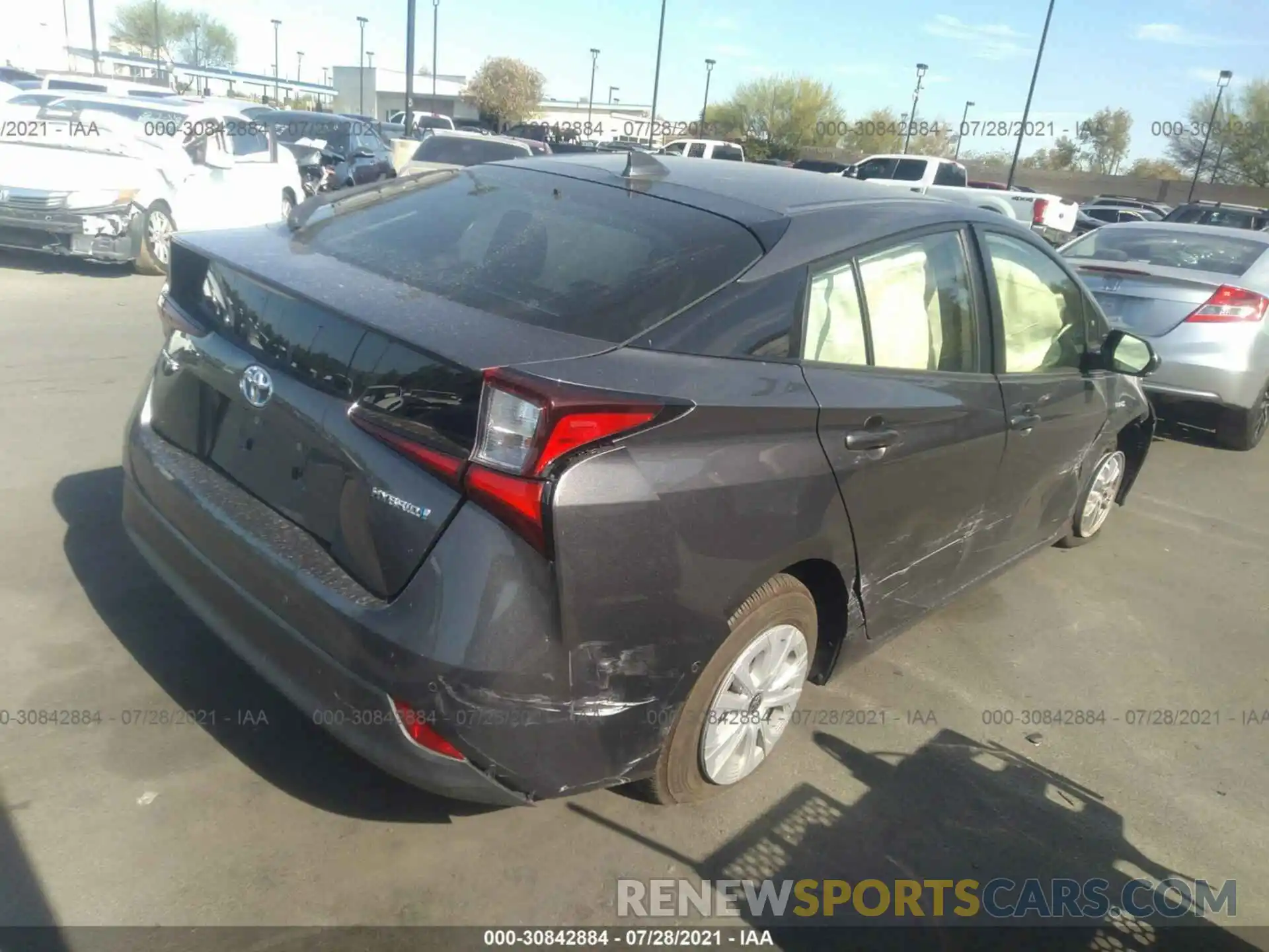 4 Photograph of a damaged car JTDKARFU5K3084841 TOYOTA PRIUS 2019