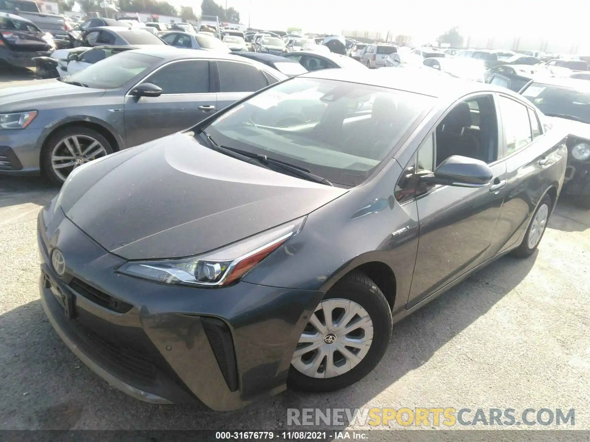 2 Photograph of a damaged car JTDKARFU5K3085178 TOYOTA PRIUS 2019