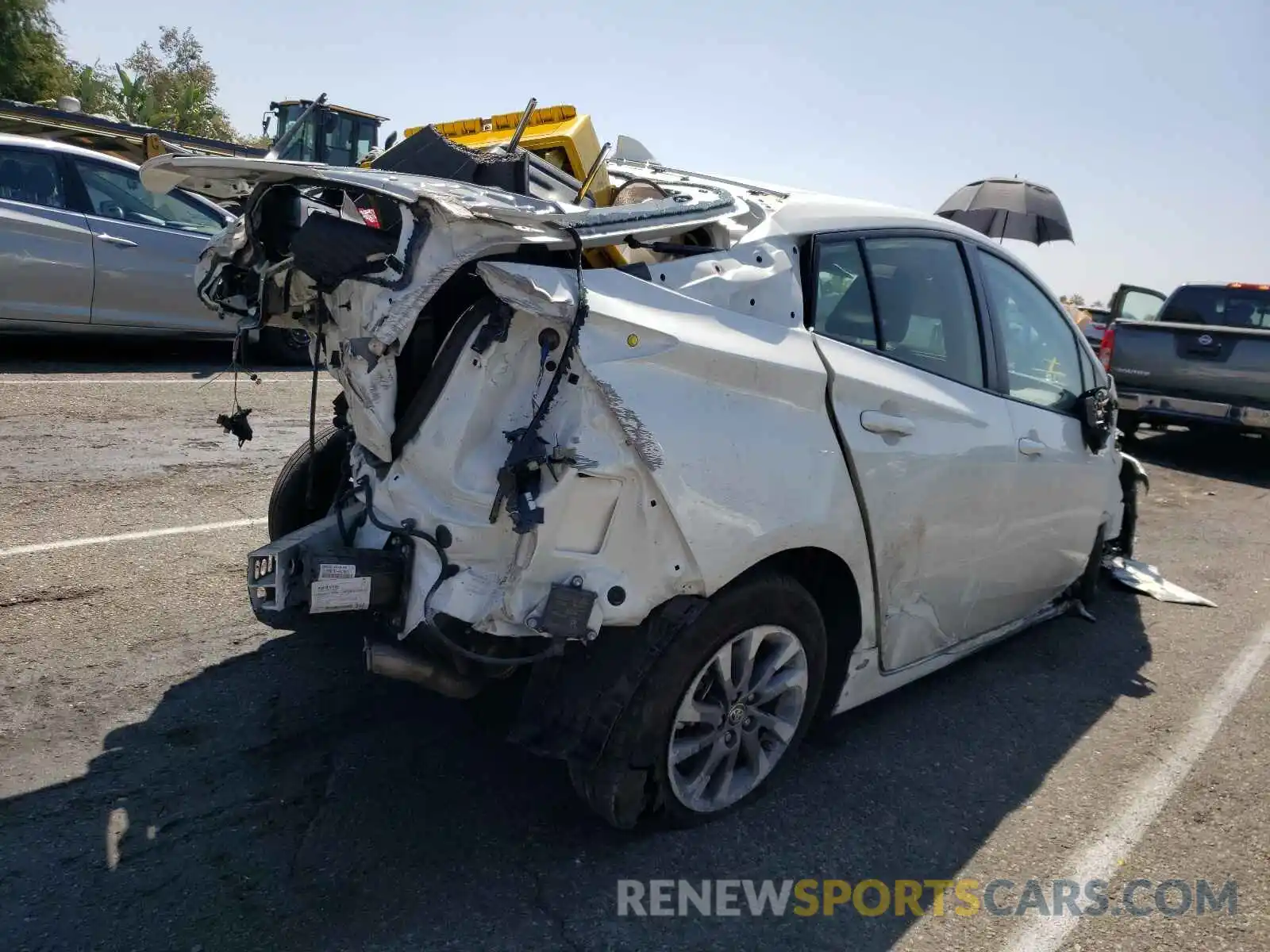 4 Photograph of a damaged car JTDKARFU5K3085567 TOYOTA PRIUS 2019