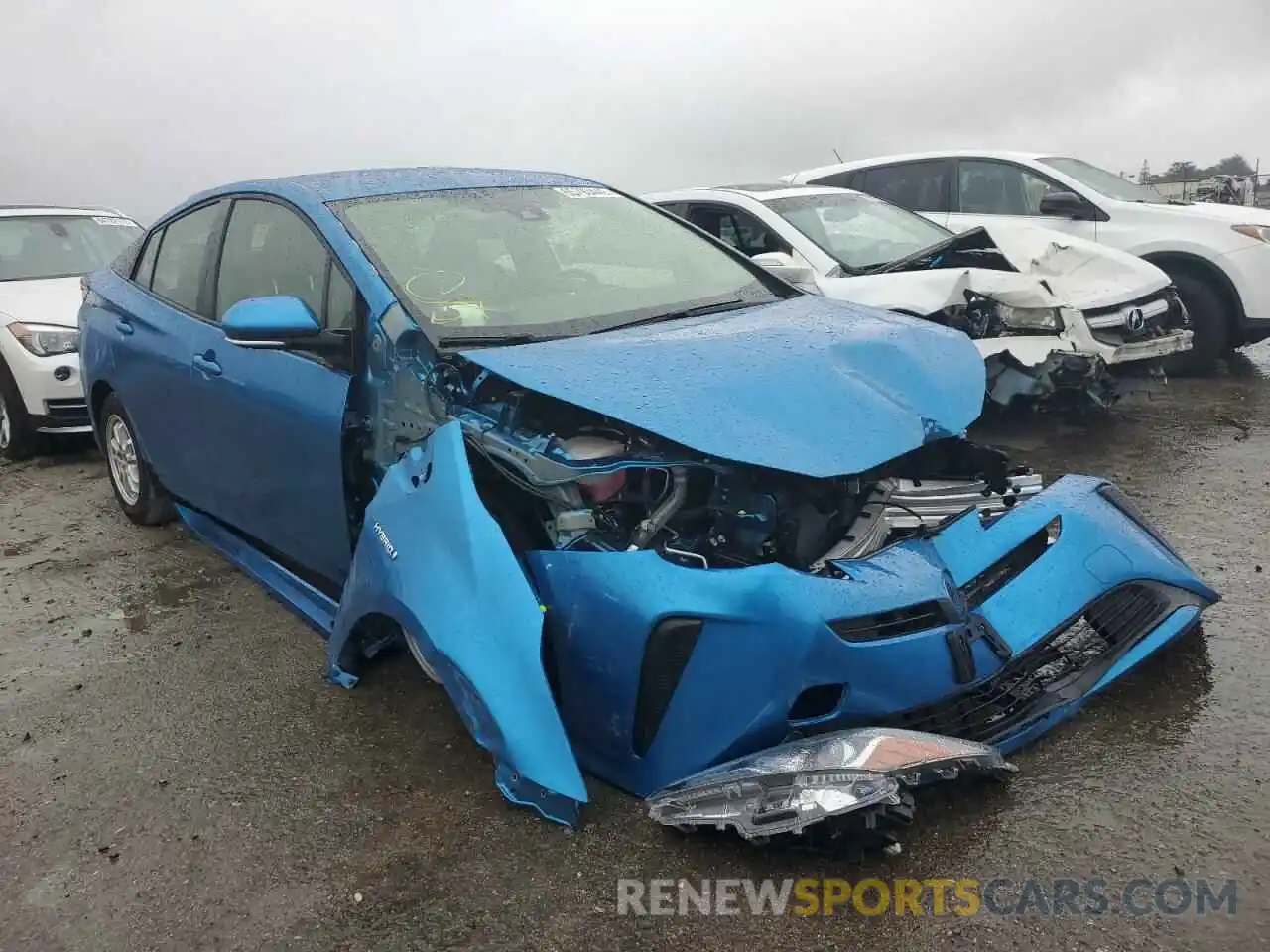 1 Photograph of a damaged car JTDKARFU5K3085908 TOYOTA PRIUS 2019