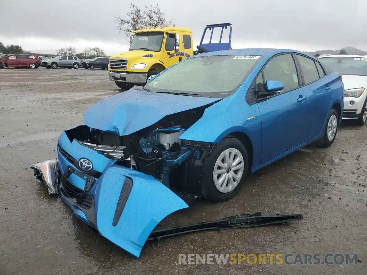 2 Photograph of a damaged car JTDKARFU5K3085908 TOYOTA PRIUS 2019