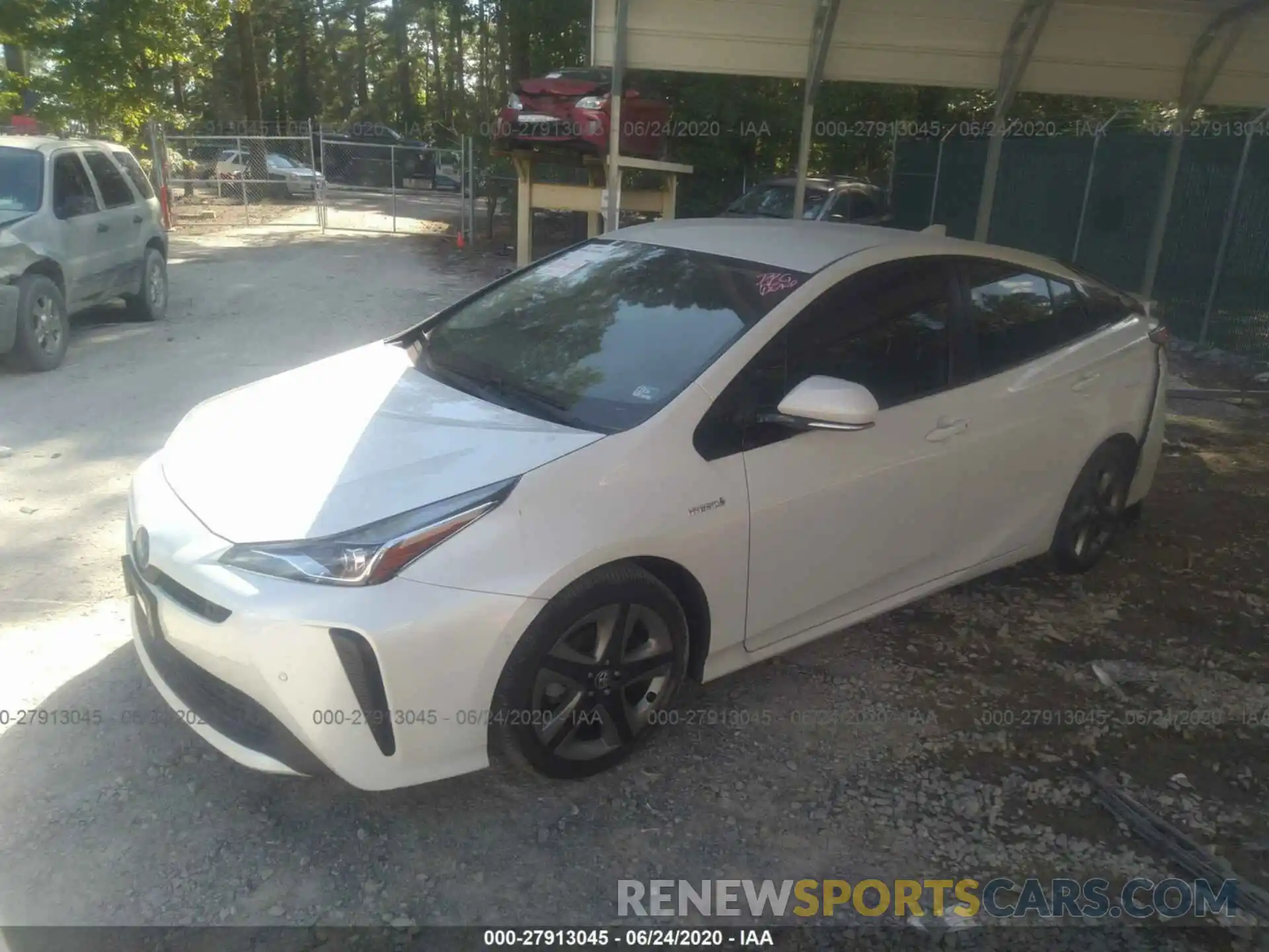 2 Photograph of a damaged car JTDKARFU5K3086136 TOYOTA PRIUS 2019