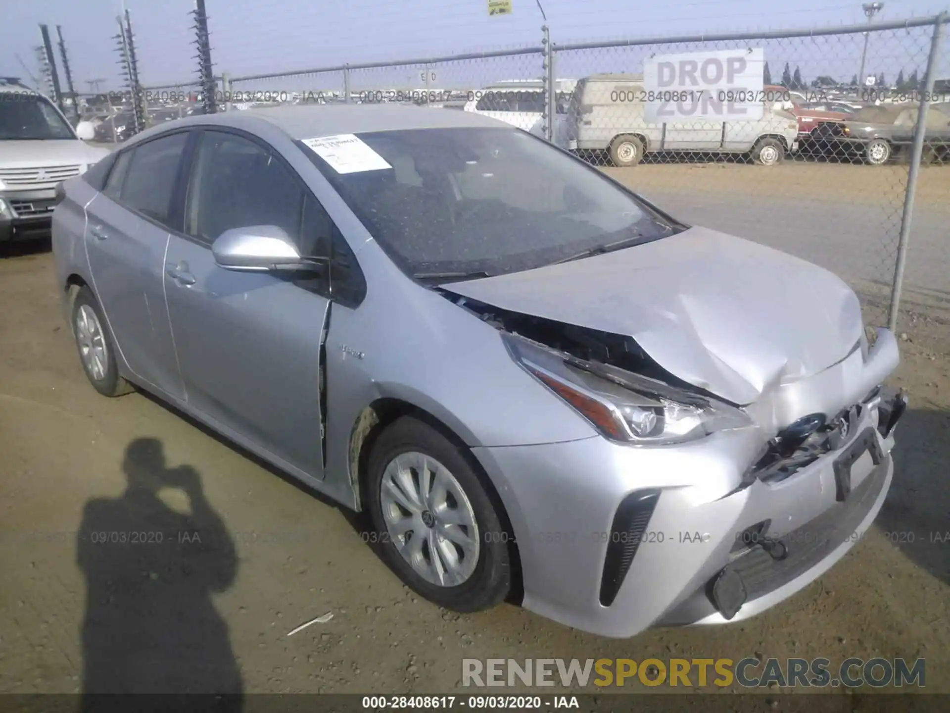 1 Photograph of a damaged car JTDKARFU5K3087528 TOYOTA PRIUS 2019