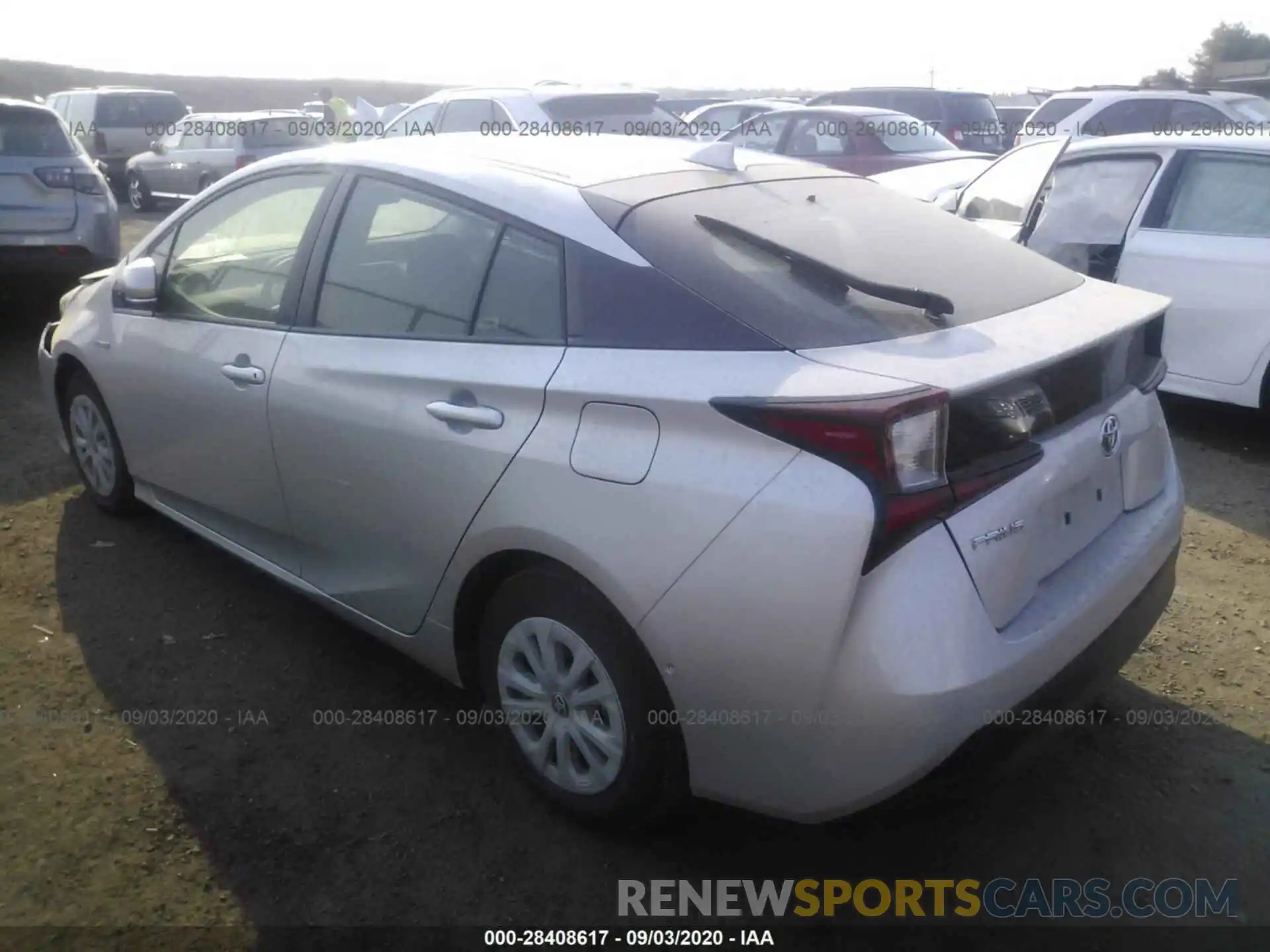 3 Photograph of a damaged car JTDKARFU5K3087528 TOYOTA PRIUS 2019