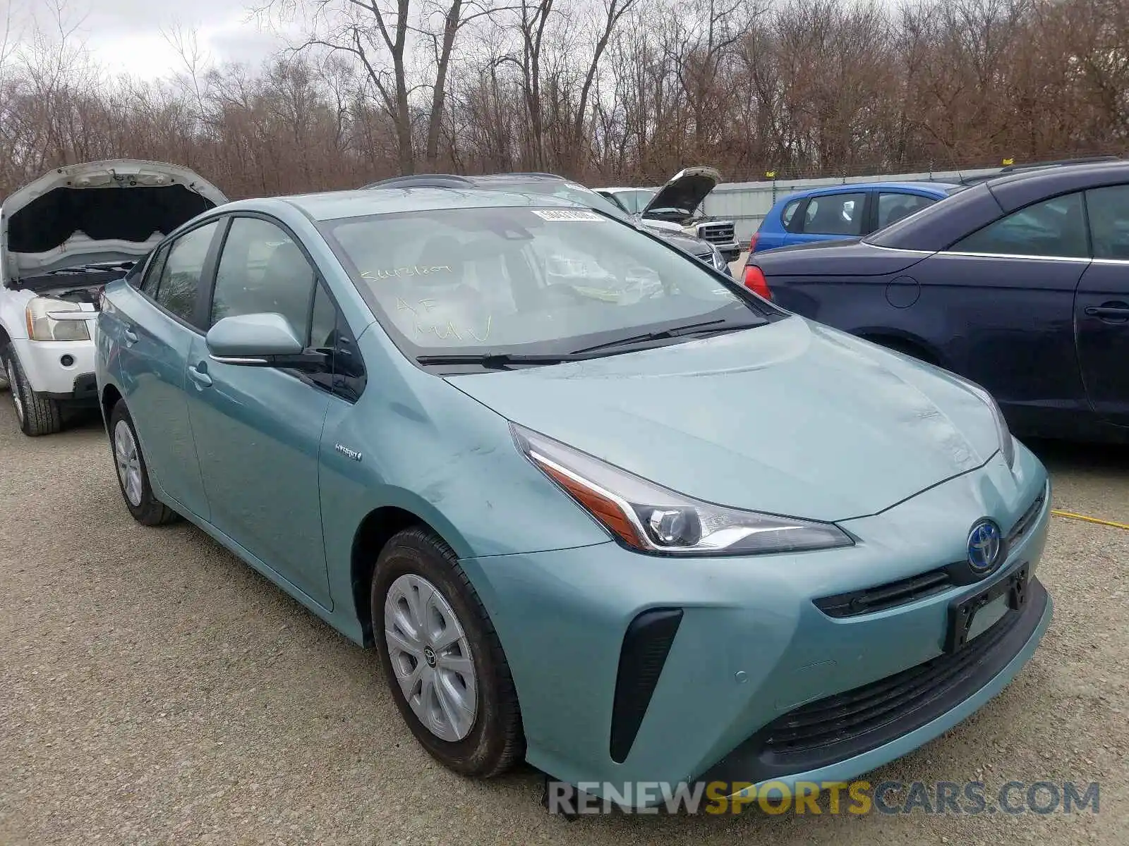 1 Photograph of a damaged car JTDKARFU5K3087612 TOYOTA PRIUS 2019