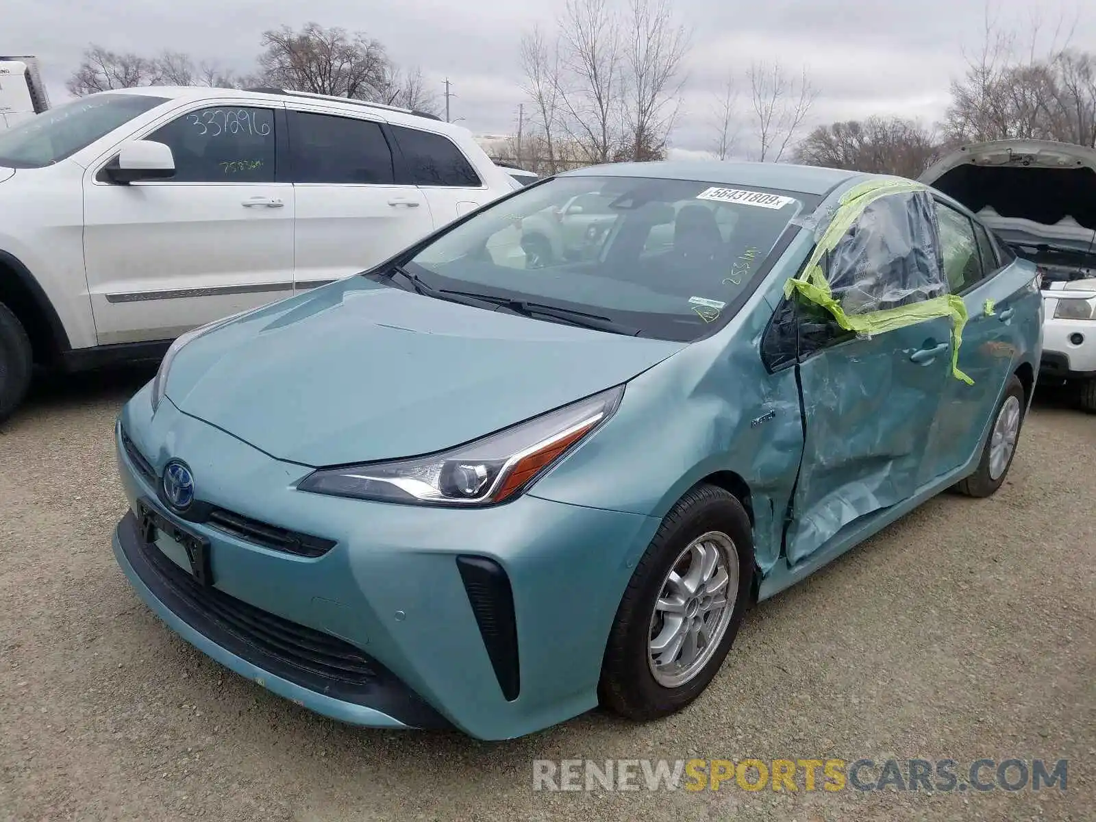 2 Photograph of a damaged car JTDKARFU5K3087612 TOYOTA PRIUS 2019