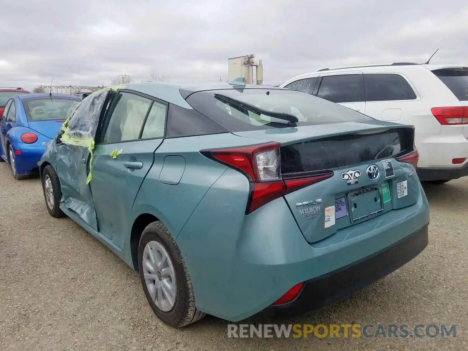 3 Photograph of a damaged car JTDKARFU5K3087612 TOYOTA PRIUS 2019