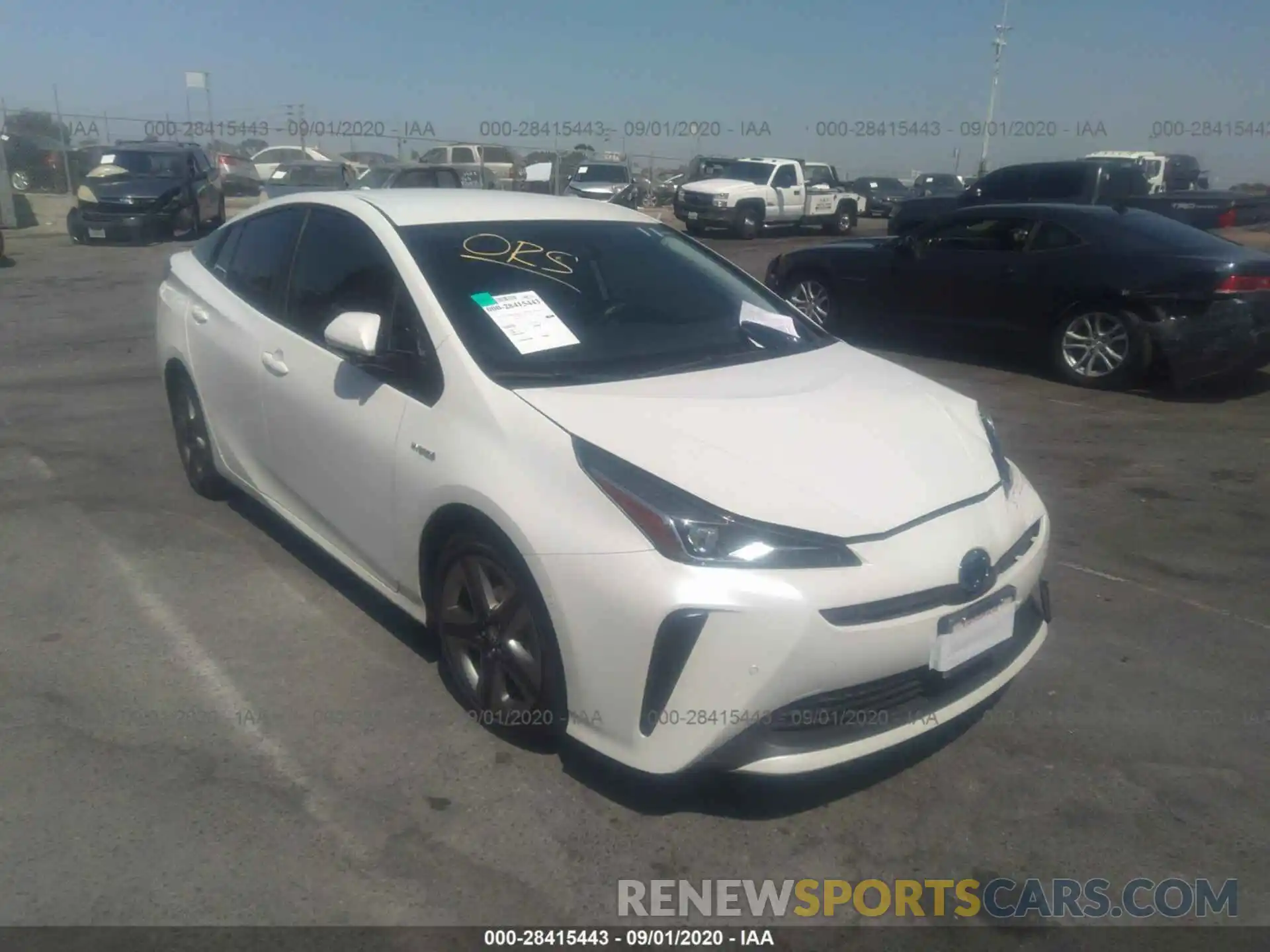 1 Photograph of a damaged car JTDKARFU5K3088629 TOYOTA PRIUS 2019