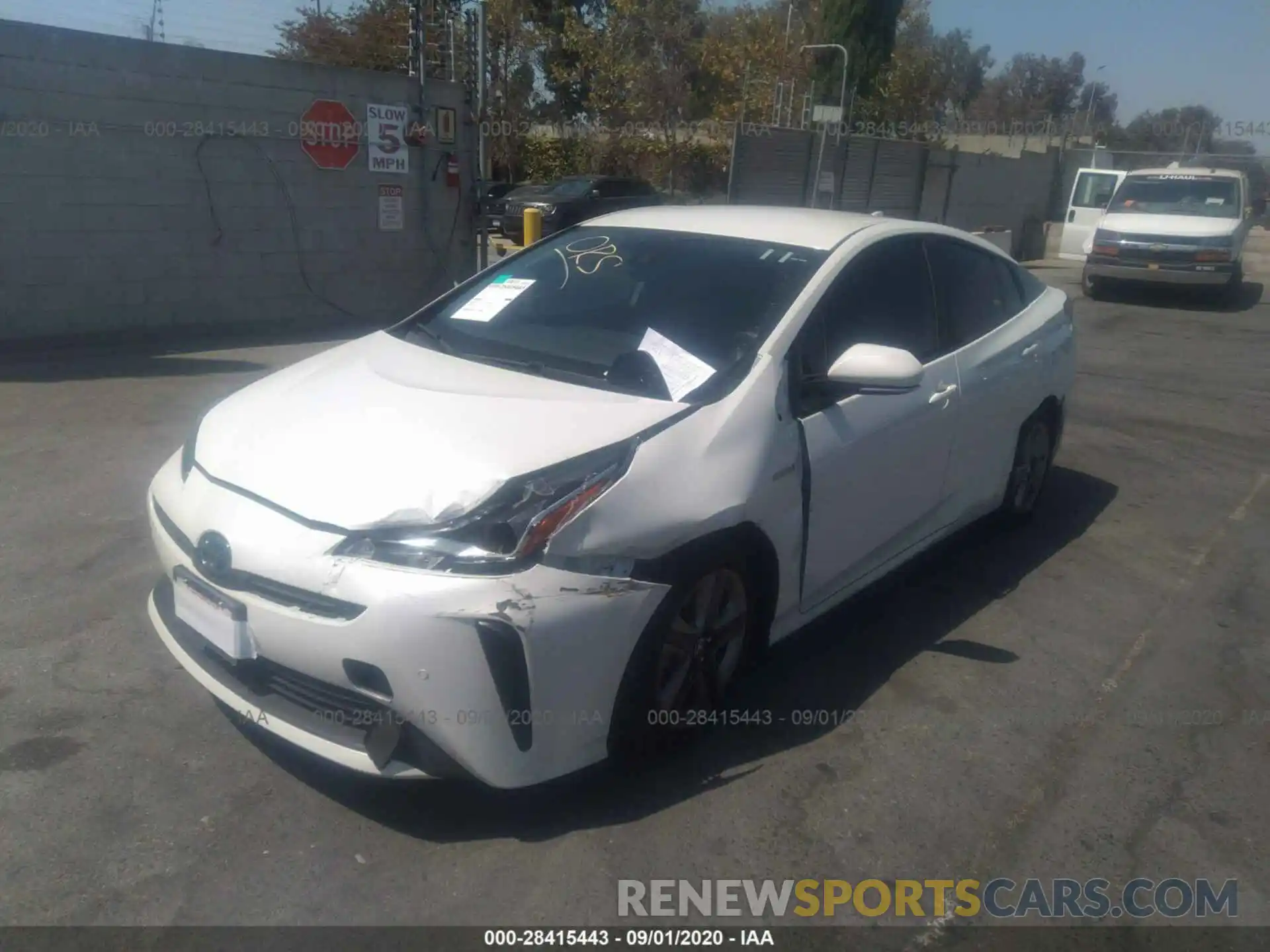 2 Photograph of a damaged car JTDKARFU5K3088629 TOYOTA PRIUS 2019